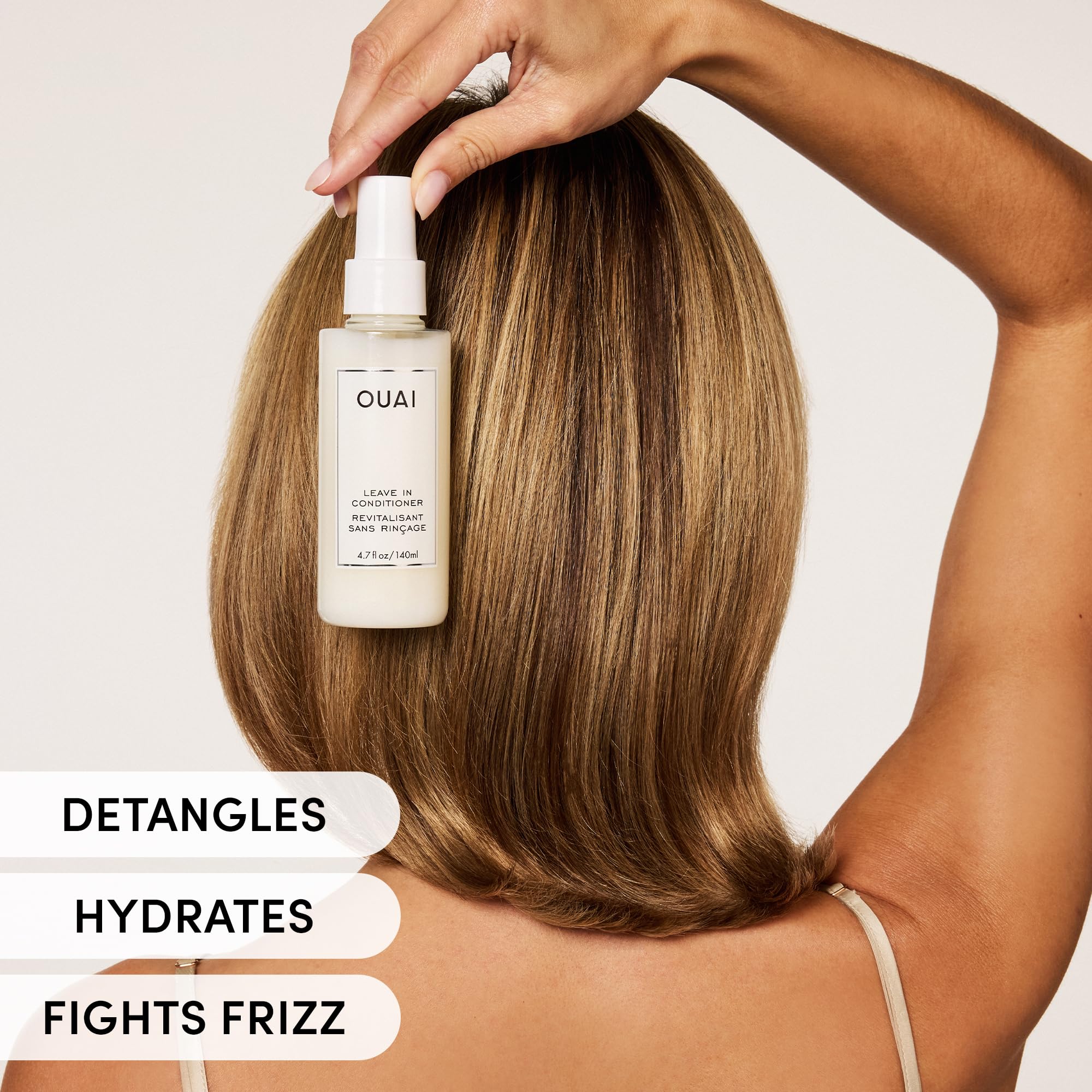 OUAI Leave In Conditioner & Heat Protectant for Hair - Prep Hair for Styling or Use as Detangling Spray to Fight Frizz & Flyaways - No Parabens, Sulfates or Phthalates (4.7 oz) OUAIAu supplements