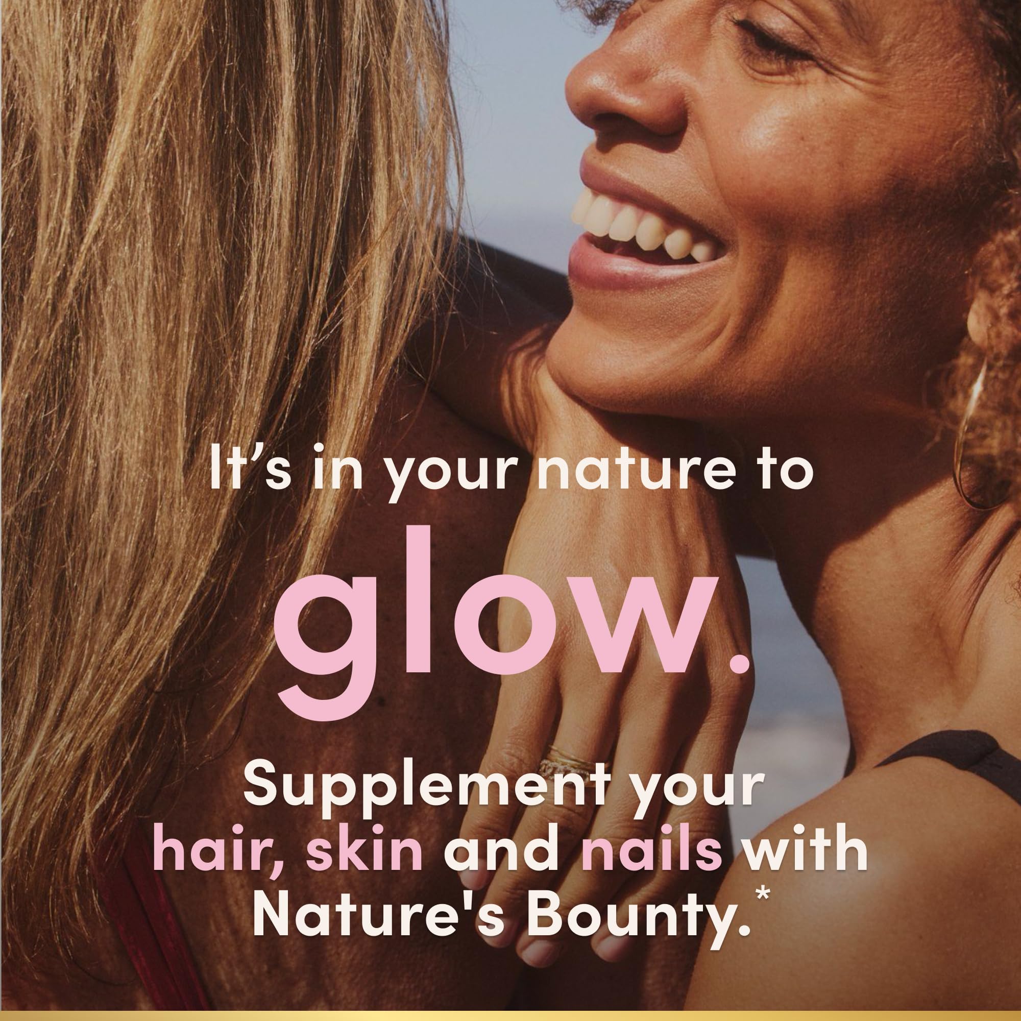 Nature's Bounty Optimal Solutions Hair, Skin & Nails with Biotin and Collagen, Citrus-Flavored Gummies Vitamin Supplement, 2500 mcg, 80 Ct, 40 Total Servings Nature's BountyAu supplements