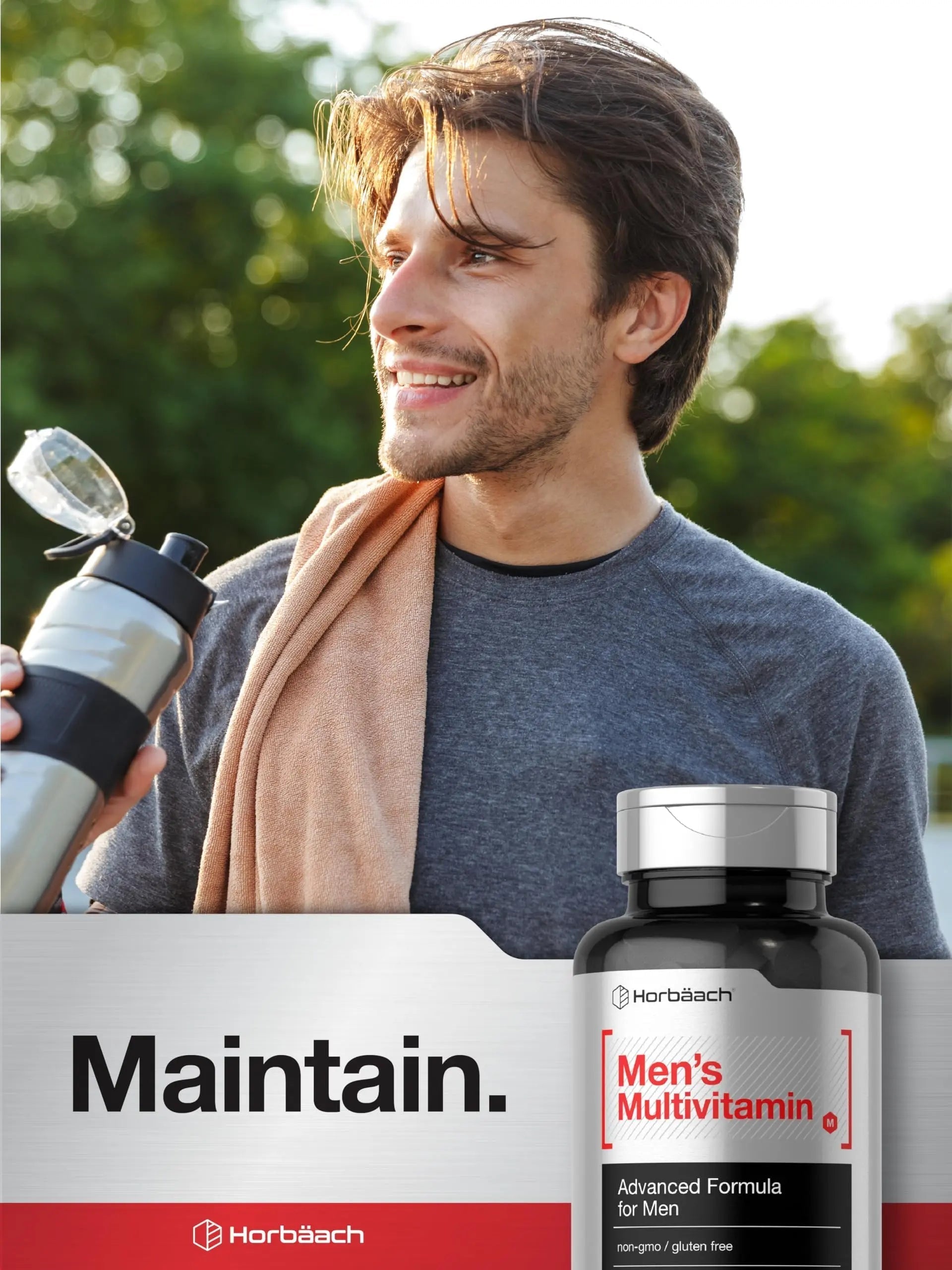 Horbäach Mens Multivitamin | 60 Caplets | Advanced Formula | with Vitamin C, D, Magnesium, Minerals & More | HorbäachAu supplements