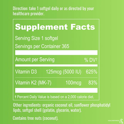 UpNourish Liposomal D3 & K2 MK-7, Advanced Absorption for Optimal Bone and Immun UpNourishUS supplements