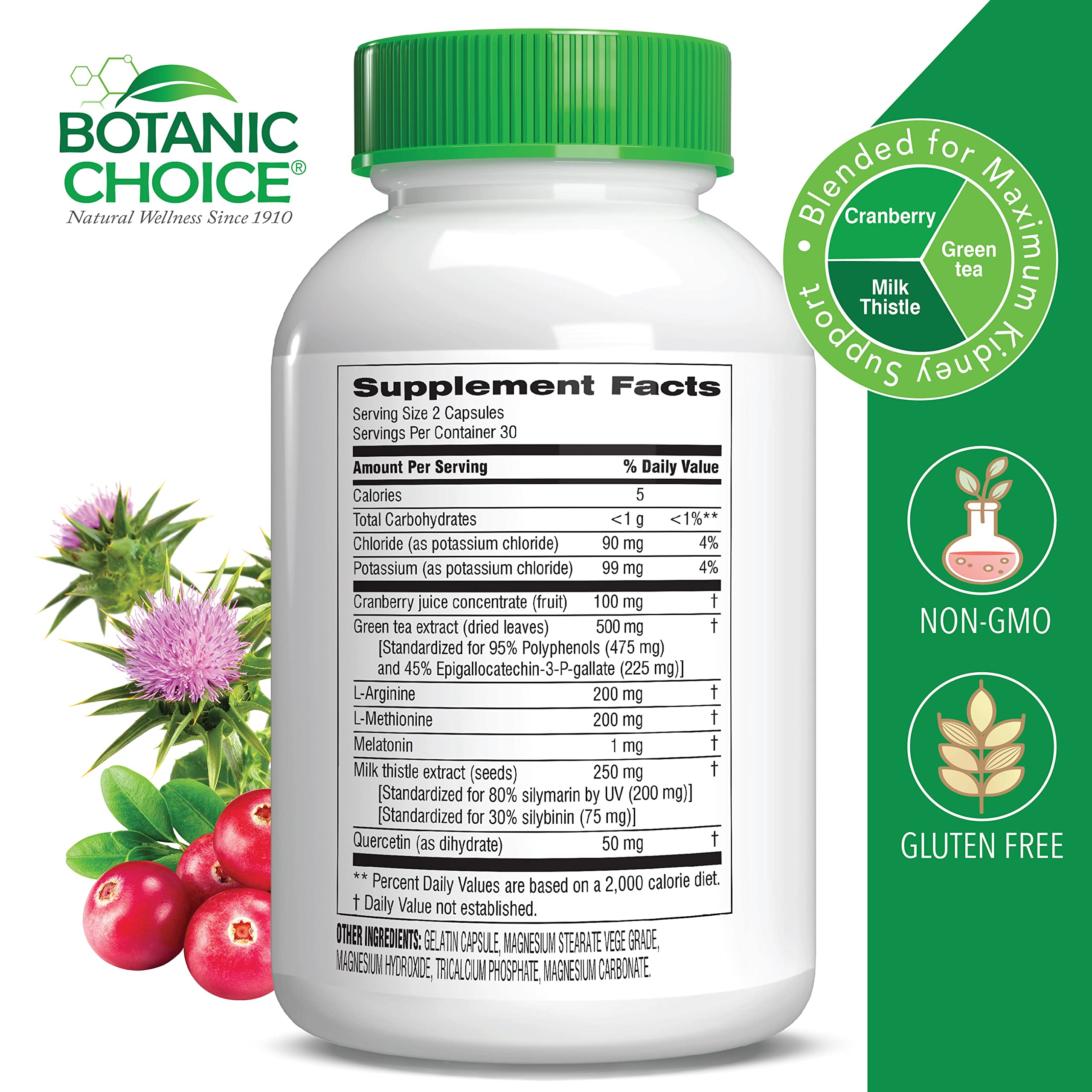 Botanic Choice Ultra Kidney Complex - Optimal Kidney Support with Milk Thistle, Green Tea & More- 60 Capsules Botanic ChoiceAu supplements