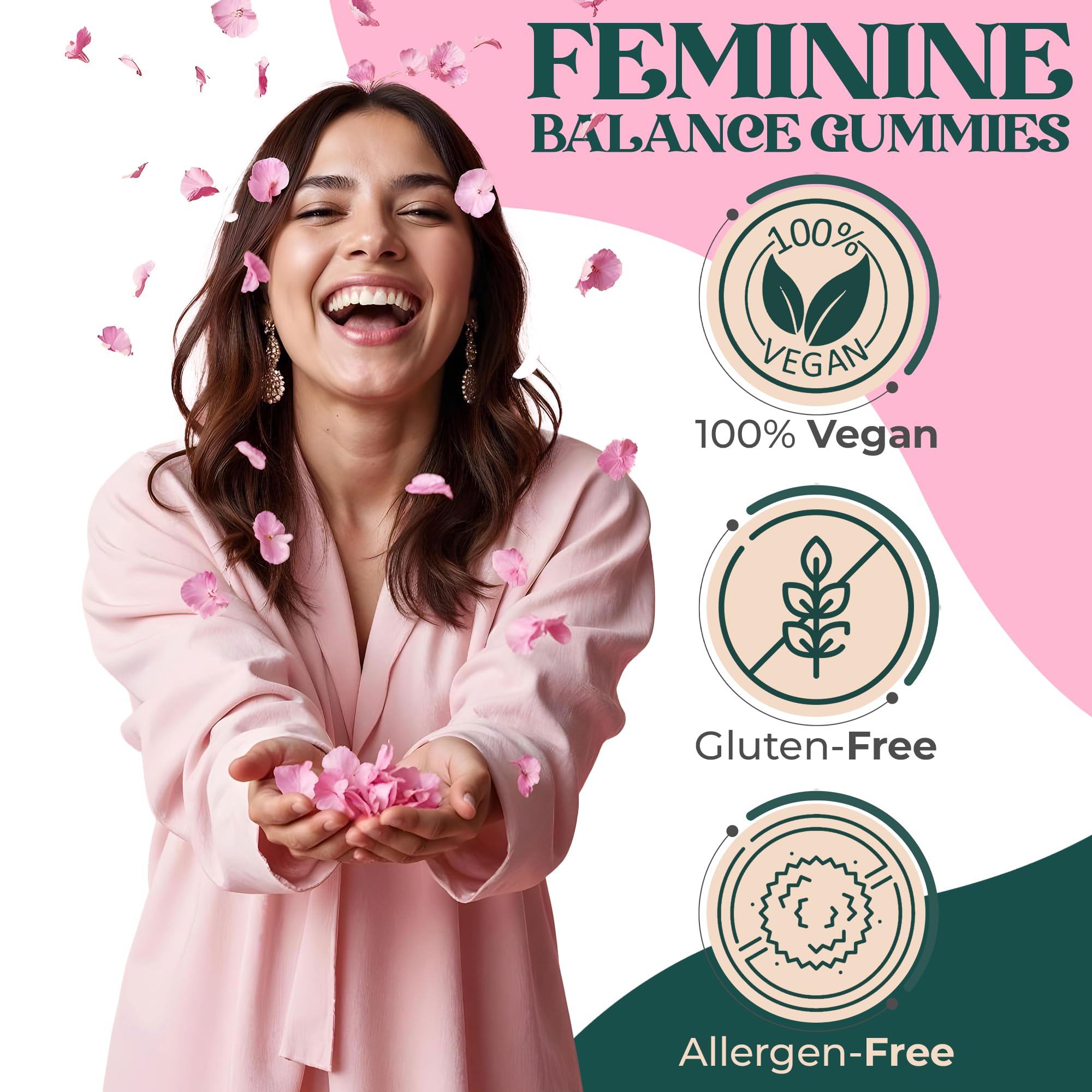 ORGANIC UPLIFT Premium Feminine Balance Gummies - for Women’s Health & Wellness - Immune Support - Vegan, Gluten-Free - Hawaiian Pineapple - 90 Gummies - 45 Servings ORGANIC UPLIFTAu supplements