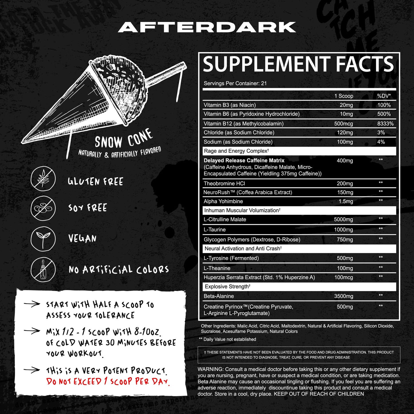 AFTERDARK INHUMAN Pre-Workout Powder, Enhanced Mind-Muscle Connection AFTERDARKUS supplements