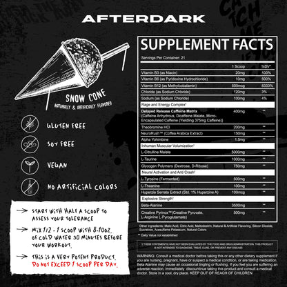 AFTERDARK INHUMAN Pre-Workout Powder, Enhanced Mind-Muscle Connection AFTERDARKUS supplements