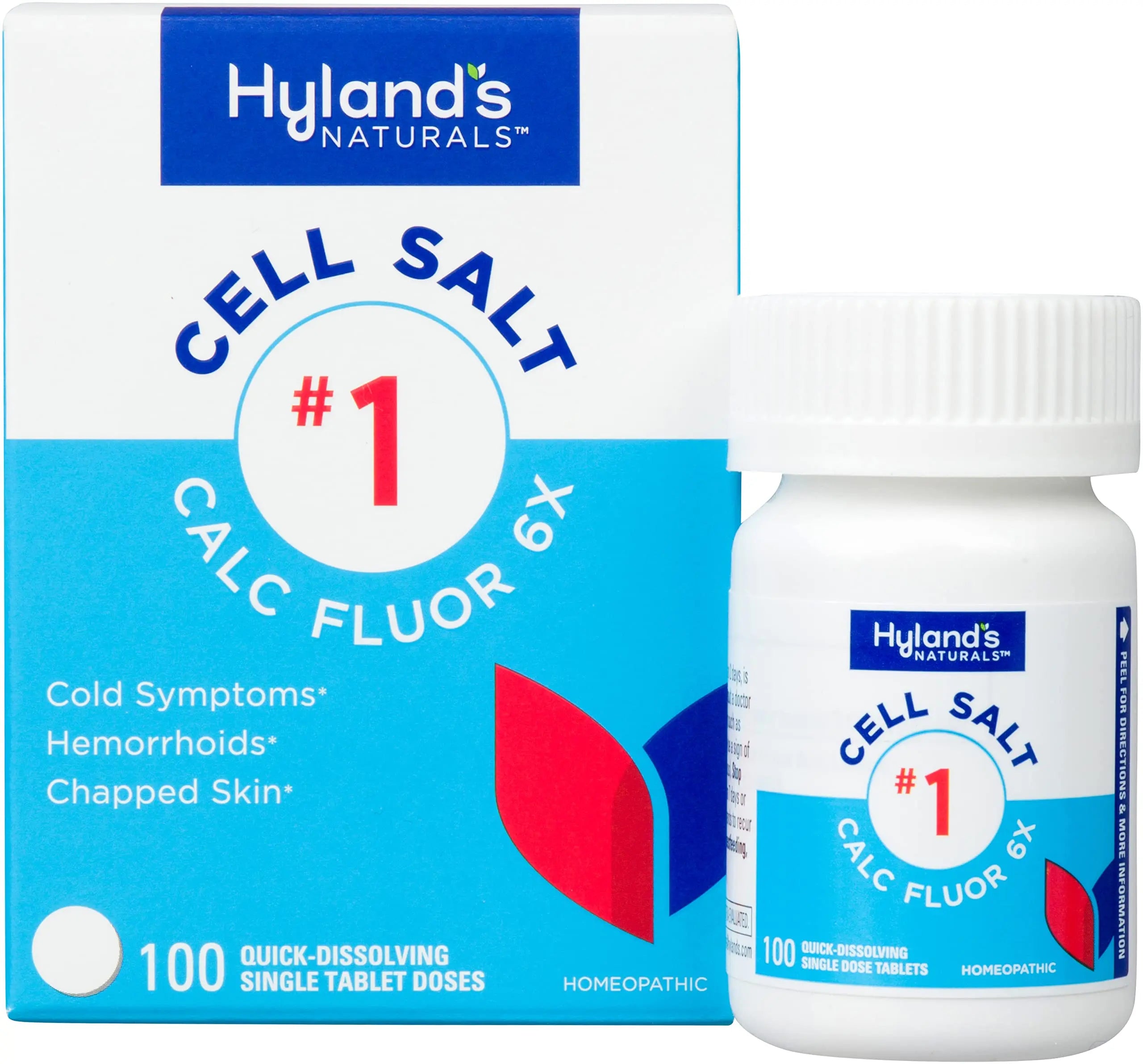 Hyland's Cell Salt No. 1 Calc Fluor 6X Tablets, Natural Relief of Colds, Hemorrhoids and Chapped Skin, Quick Dissolving Tablets, 100 Count Hyland'sAu supplements