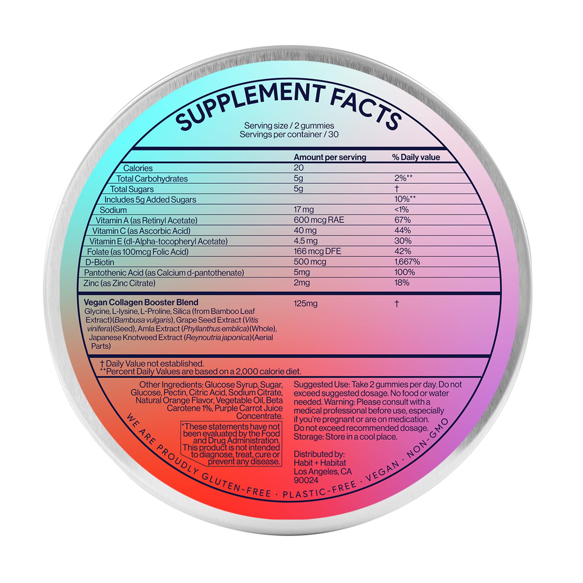 Habit + Habitat Vegan Beauty Support Gummies Collagen Booster with Biotin Habit + HabitatUS supplements