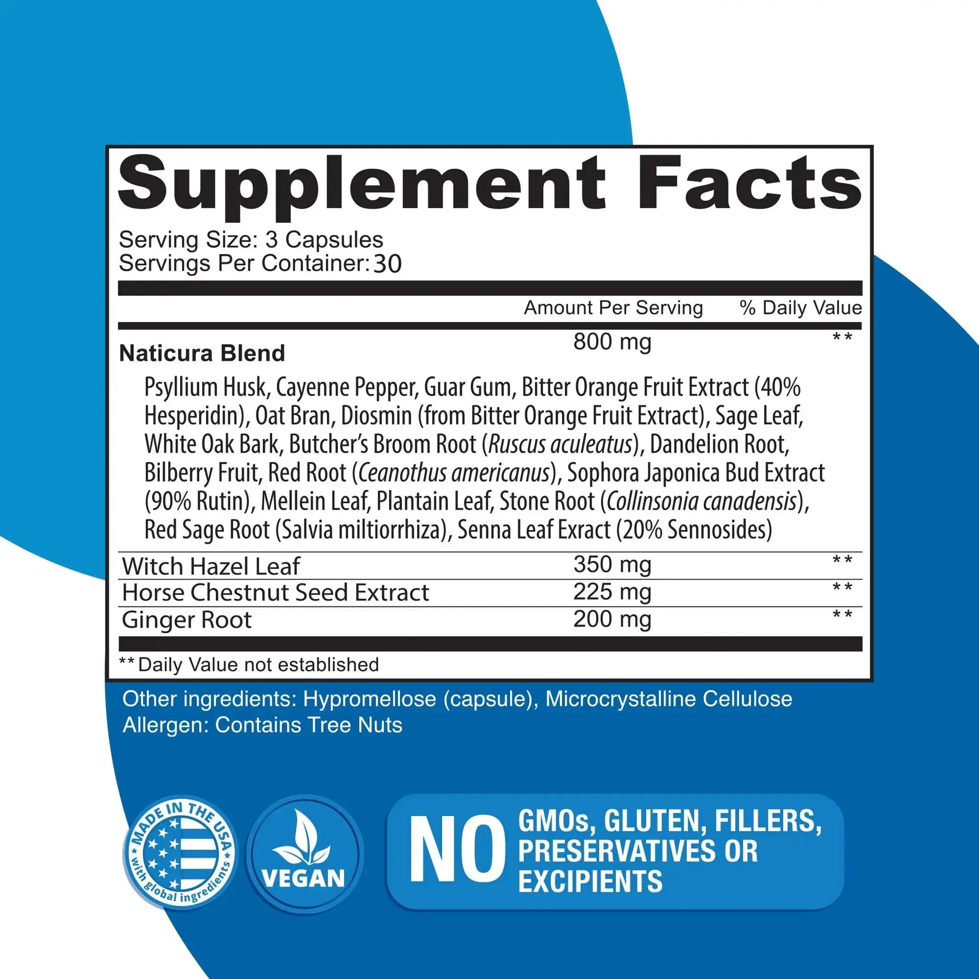 Naticura Hem-Control - Fast Effective Hemorrhoid Treatment Supplement - Powerful Formula to Promote Symptom Relief, Shrinking of Hemorrhoids, Ease Discomfort - 90 Vegan Capsules - Made in USA NaticuraAu supplements