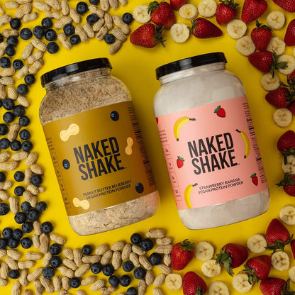 NAKED nutrition Naked Shake - Vegan Protein Powder, Strawberry Banana - Flavored Plant NAKEDUS supplements