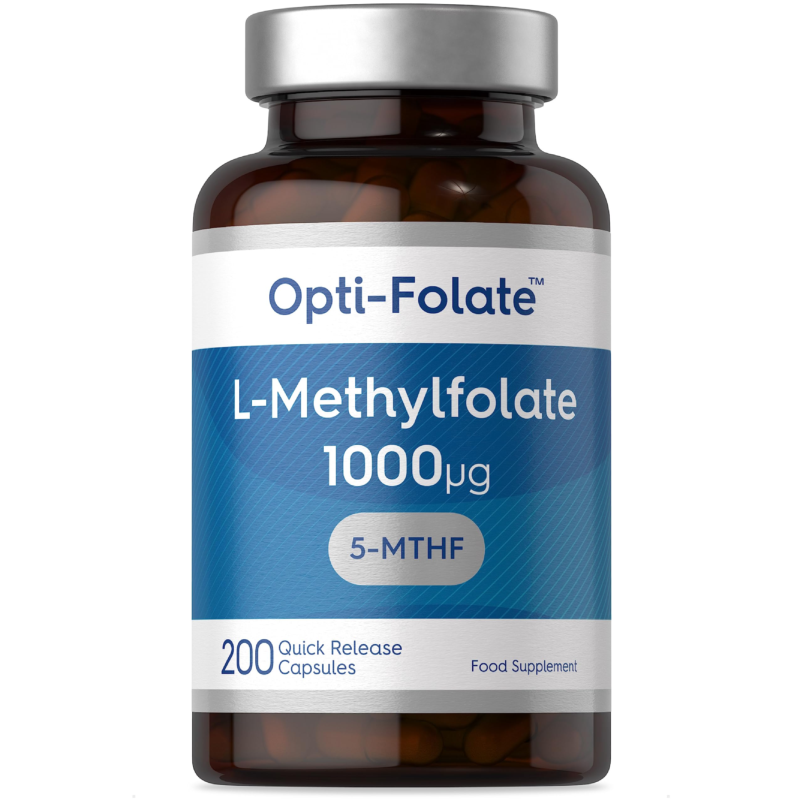 L-Methylfolate 1000ug | 200 Capsules | 5-MTHF Folate Supplement | Active Form HorbäachUS supplements