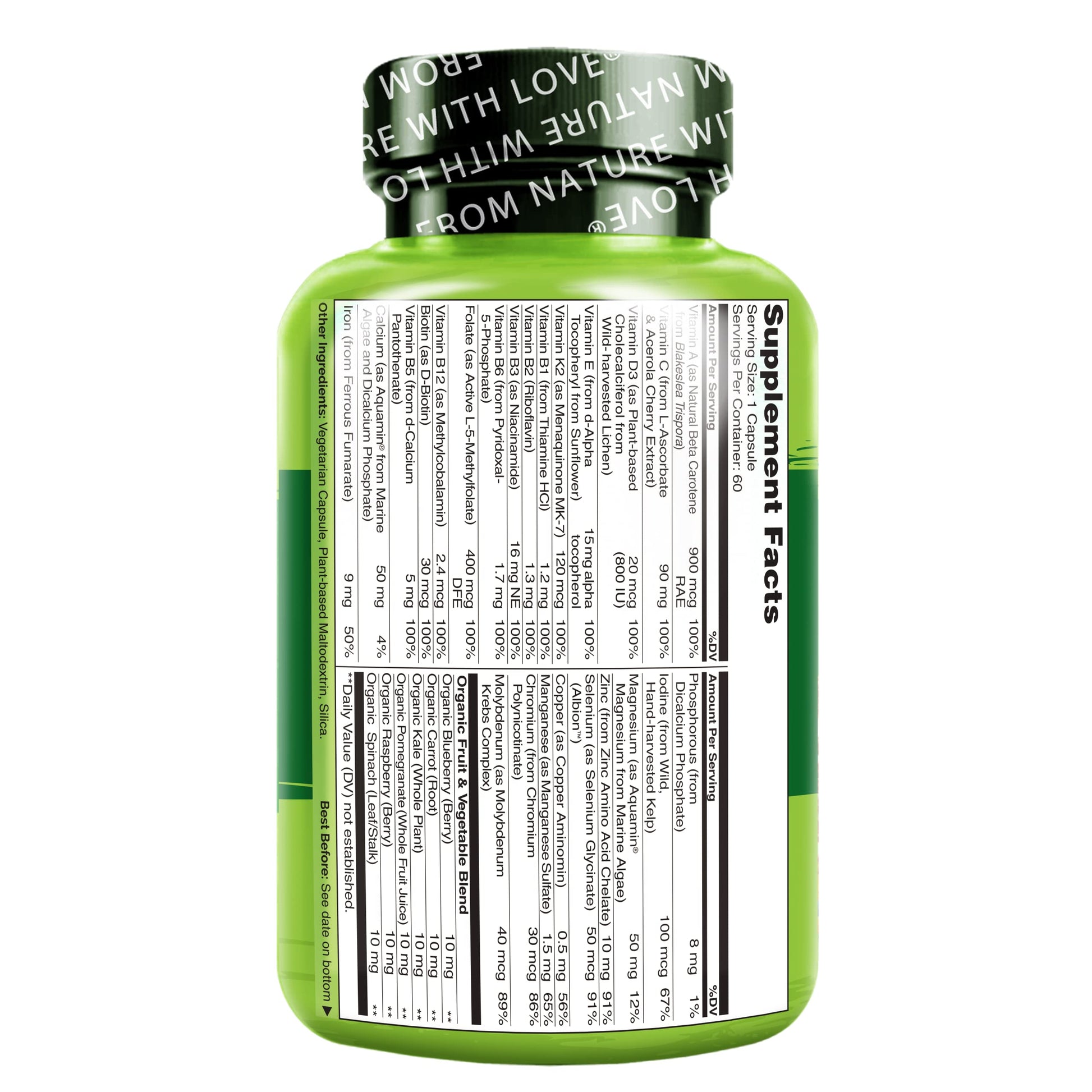 NATURELO One Daily Multivitamin for Women - Energy Support - Whole Food Supplement NATURELOAu supplements