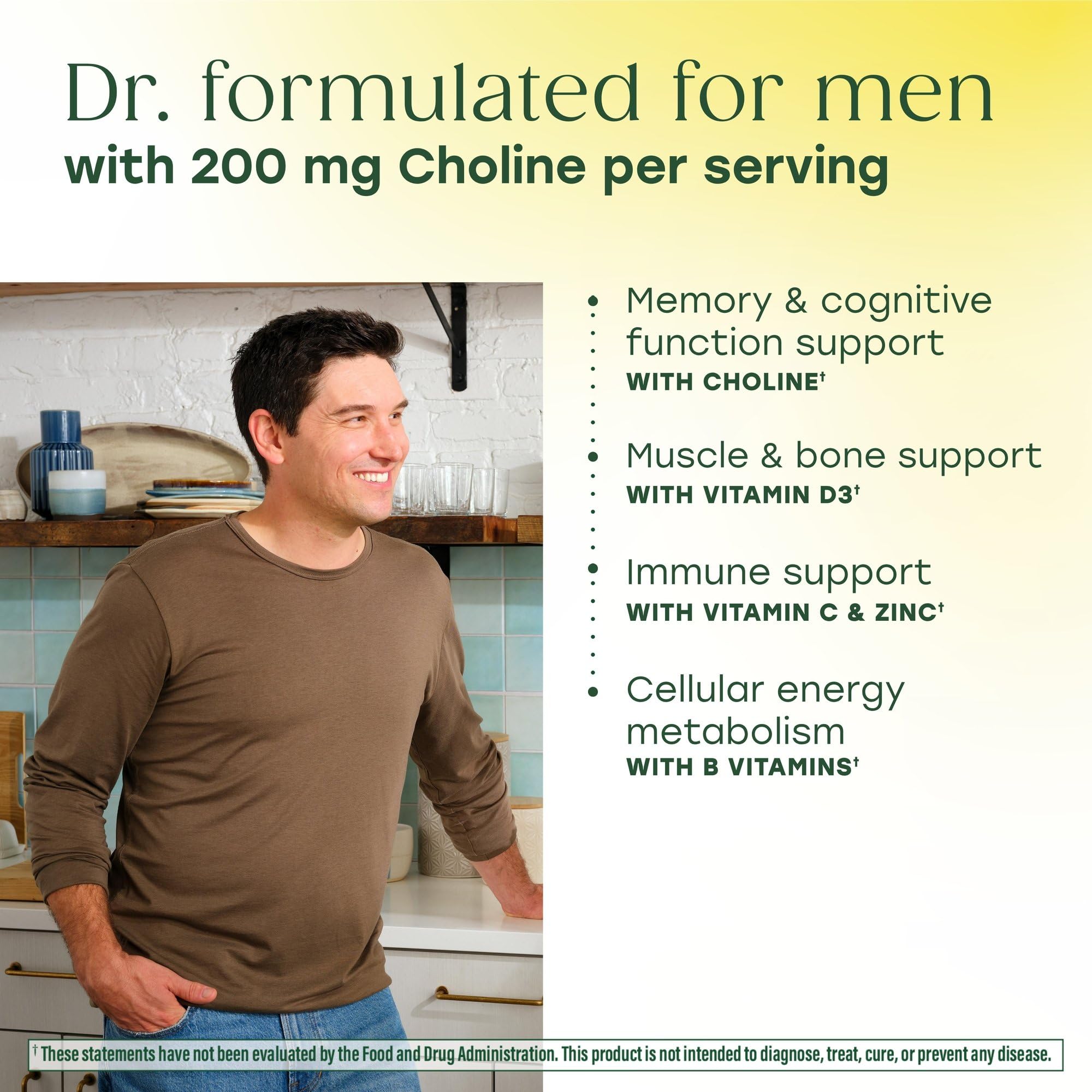 MegaFood Men's Advanced Multivitamin for Men - Doctor -Formulated - Choline, Vitamin B12, Vitamin D, Vitamin C & Zinc - Brain Health & Immune Support - Non-GMO - Vegetarian - 120 Tabs (60 Servings) MegaFoodAu supplements