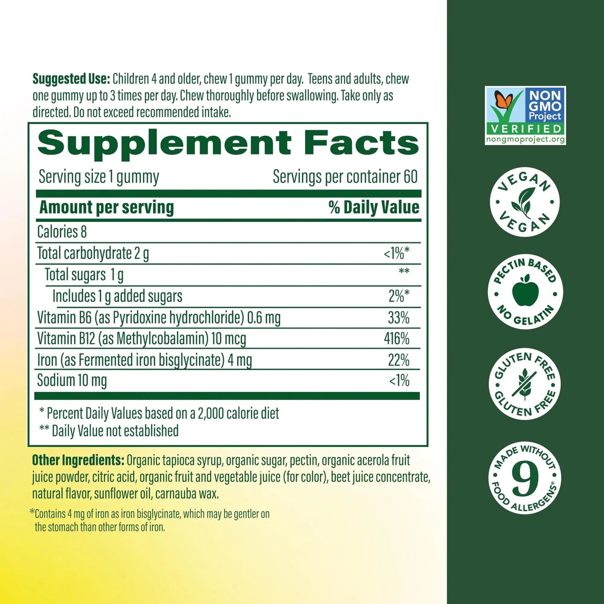 Megafood Iron Energy Gummies, Iron Supplement for Women, Men, Teens & Kids with Vitamin B12 & B6, Vitamins MegaFoodAu supplements