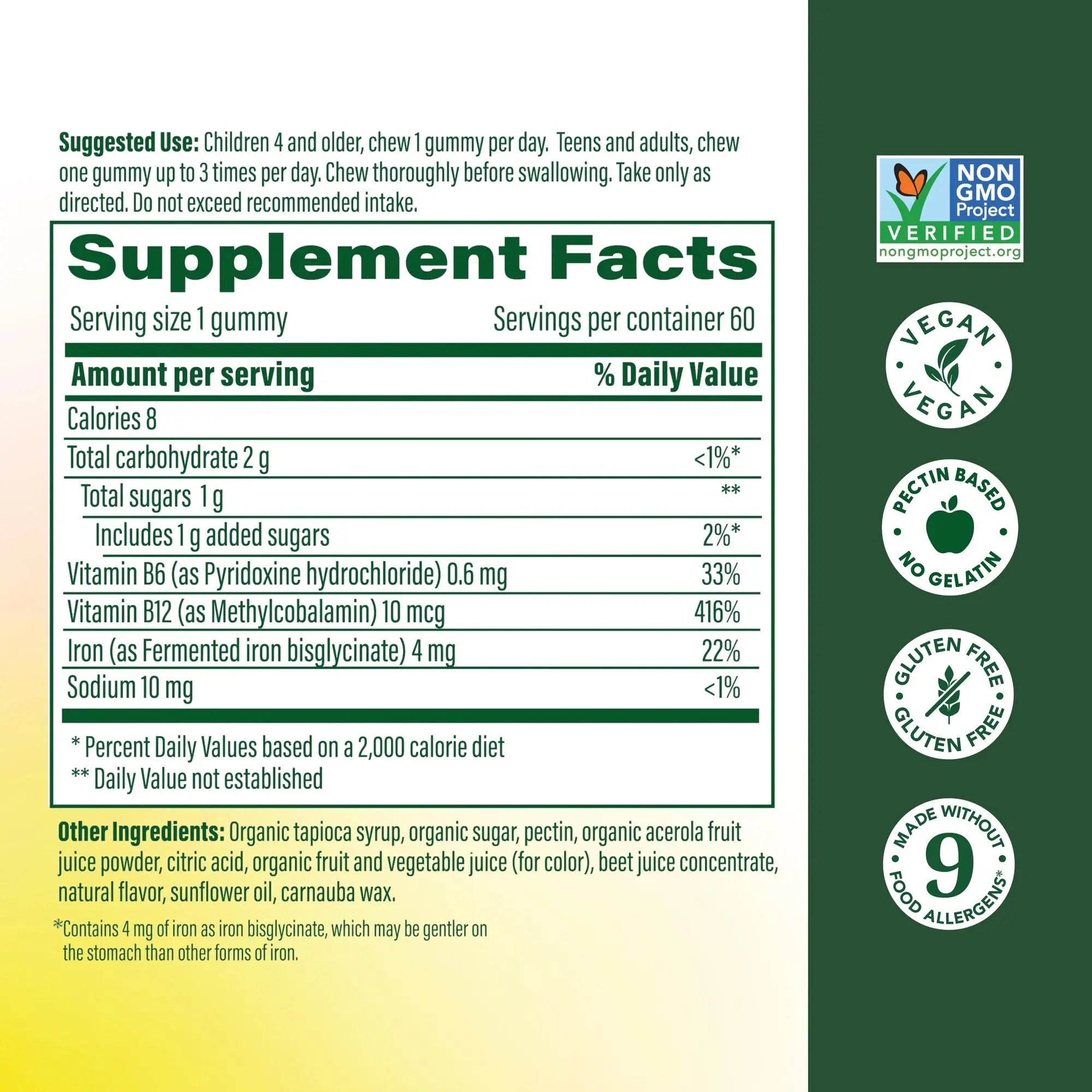 Megafood Iron Energy Gummies, Iron Supplement for Women, Men, Teens & Kids with Vitamin B12 & B6, Vitamins MegaFoodAu supplements
