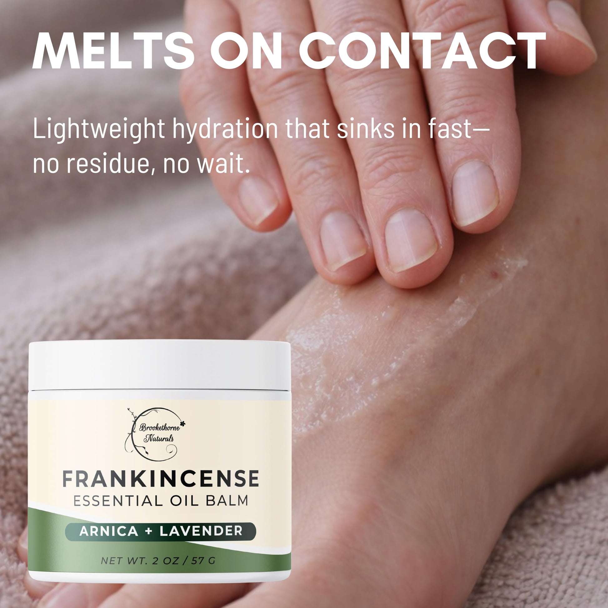 Brookethorne Naturals Frankincense Balm | Frankincense Essential Oil Balm for Skin Hydration | Soothing Muscle & Joint Support | Boswellia Extract, Arnica Montana, Castor Oil & Lavender 2oz Brookethorne NaturalsAu supplements