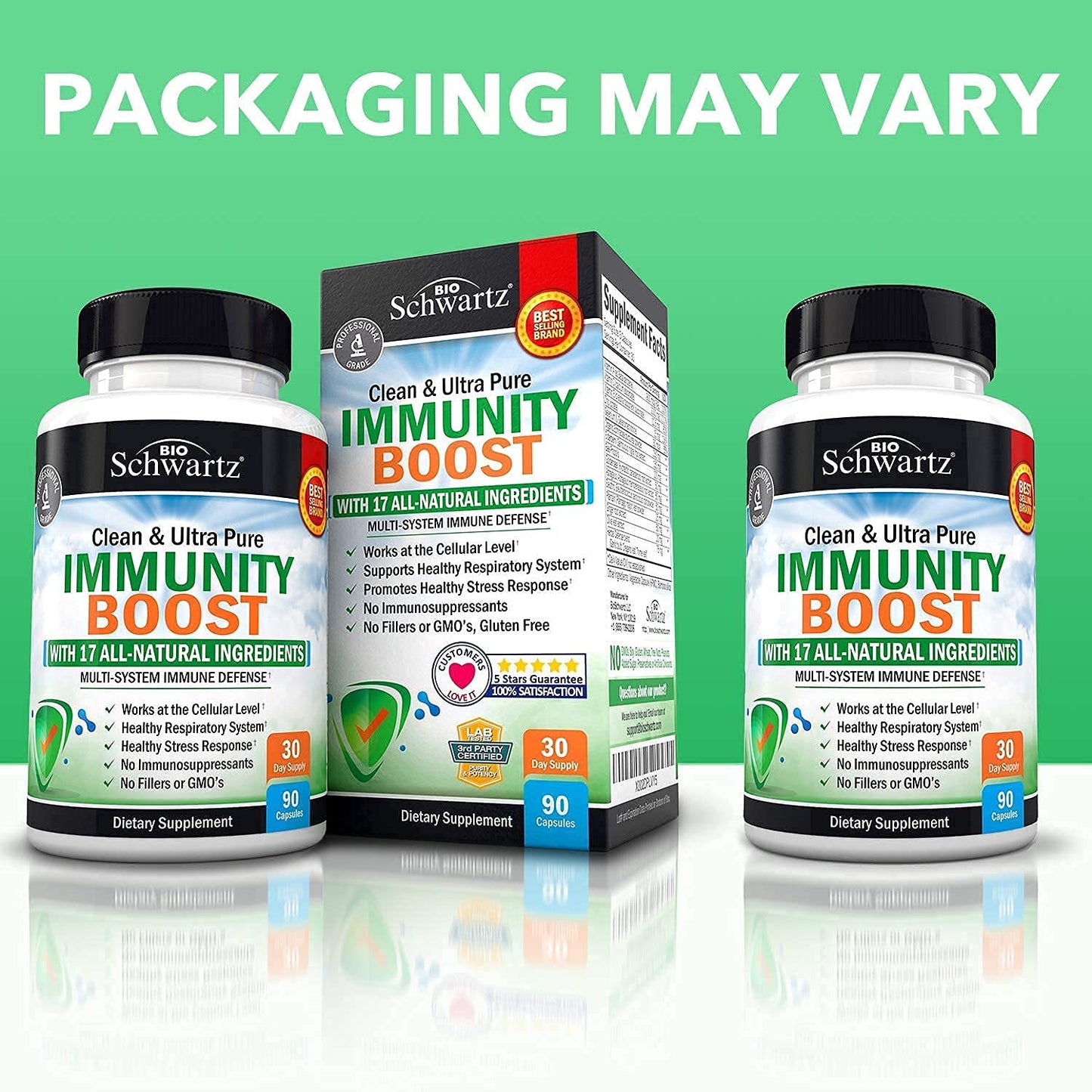 Immune Support Supplement with Vitamin C 1000mg Zinc Elderberry Extract Ginger BioSchwartzUS supplements