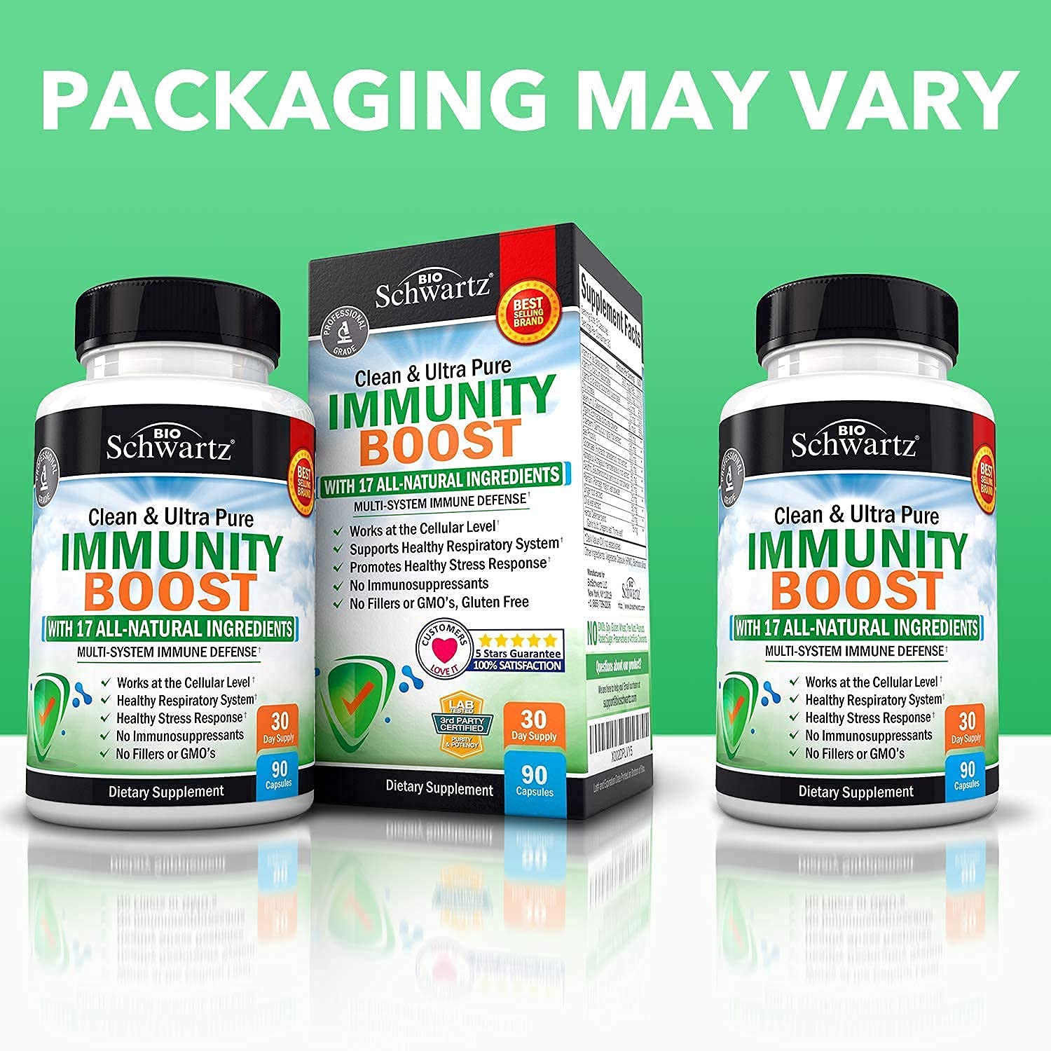 Immune Support Supplement with Vitamin C 1000mg Zinc Elderberry Extract Ginger BioSchwartzAu supplements