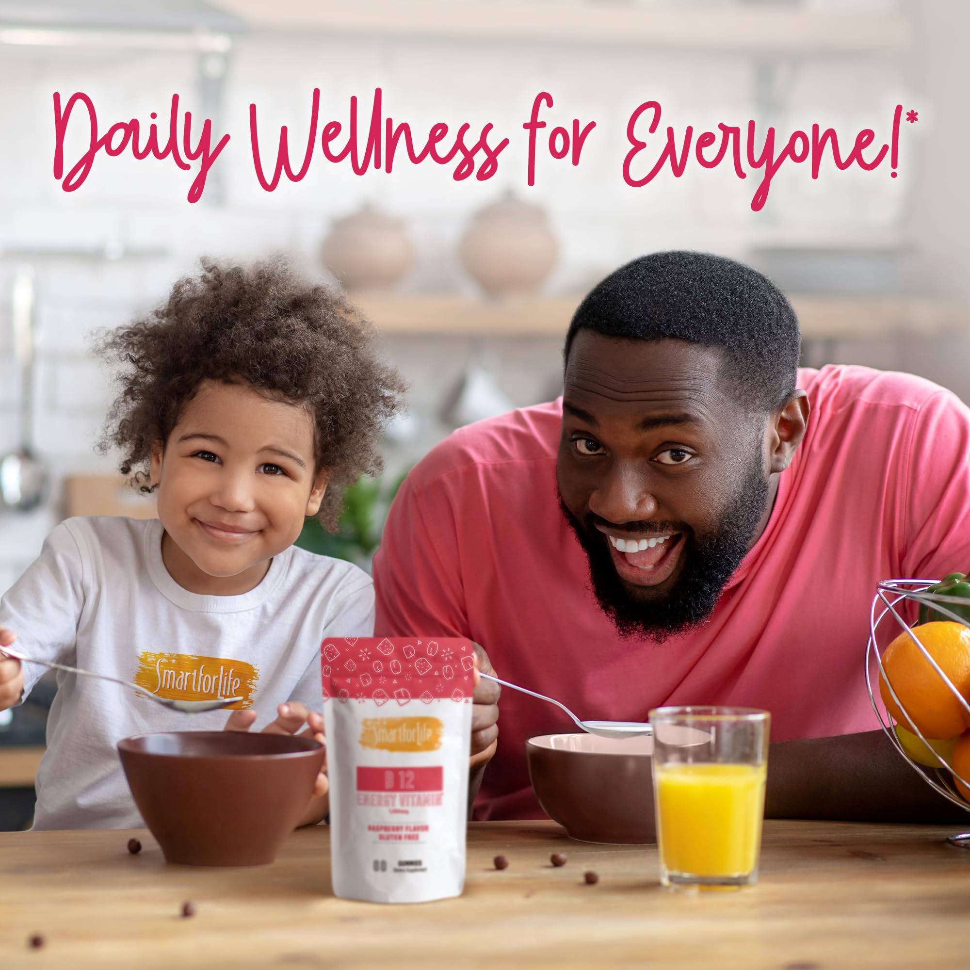B12 Gummy Vitamins - 1500 mcg Vitamin B12 Gummies for Adults and Kids - Helps with Energy, Metabolism, Bone Nervous System Support Smart for LifeUS supplements