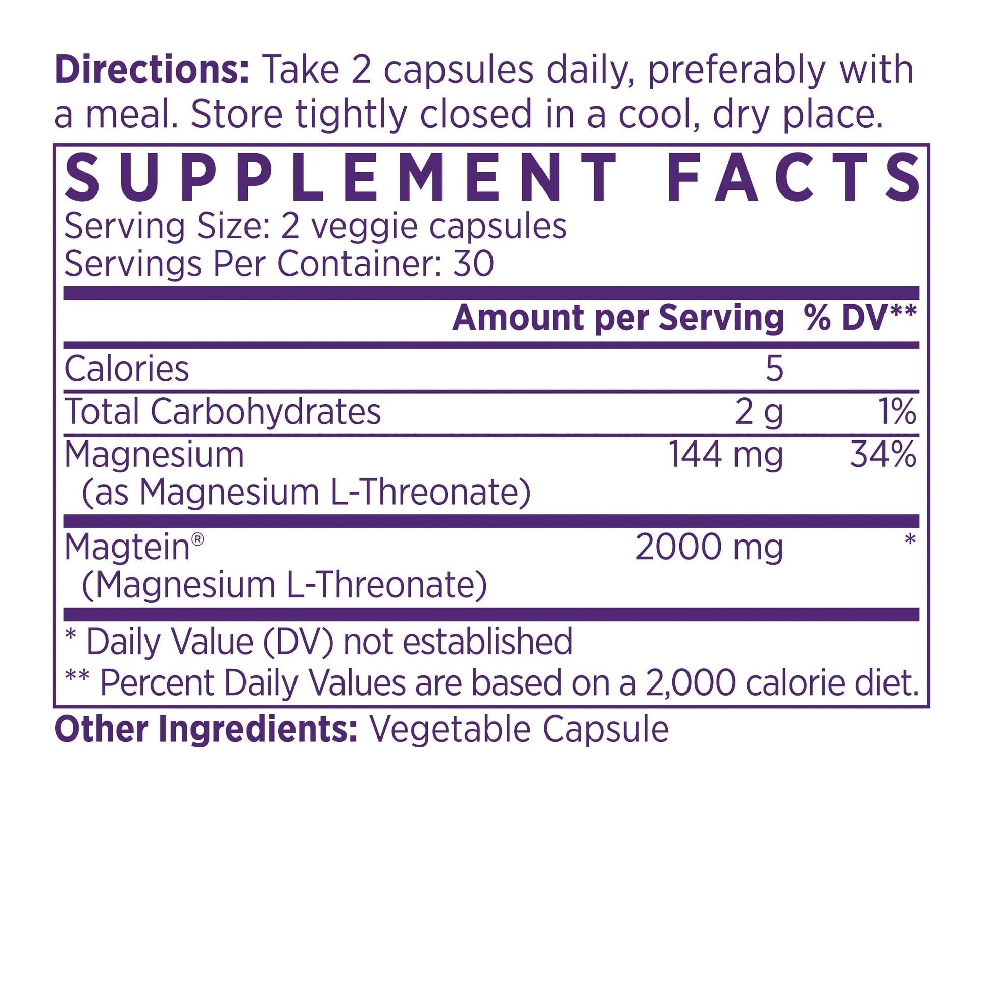 NAOMI Magnesium L-Threonate with 2,000mg Patented Magtein®, High Absorption Elemental Magnesium, Memory Supplement - Brain Health, Focus, Nerve Support, Heart Health, Natural Sleep Aid, 60 Veggie Caps NAOMIAu supplements