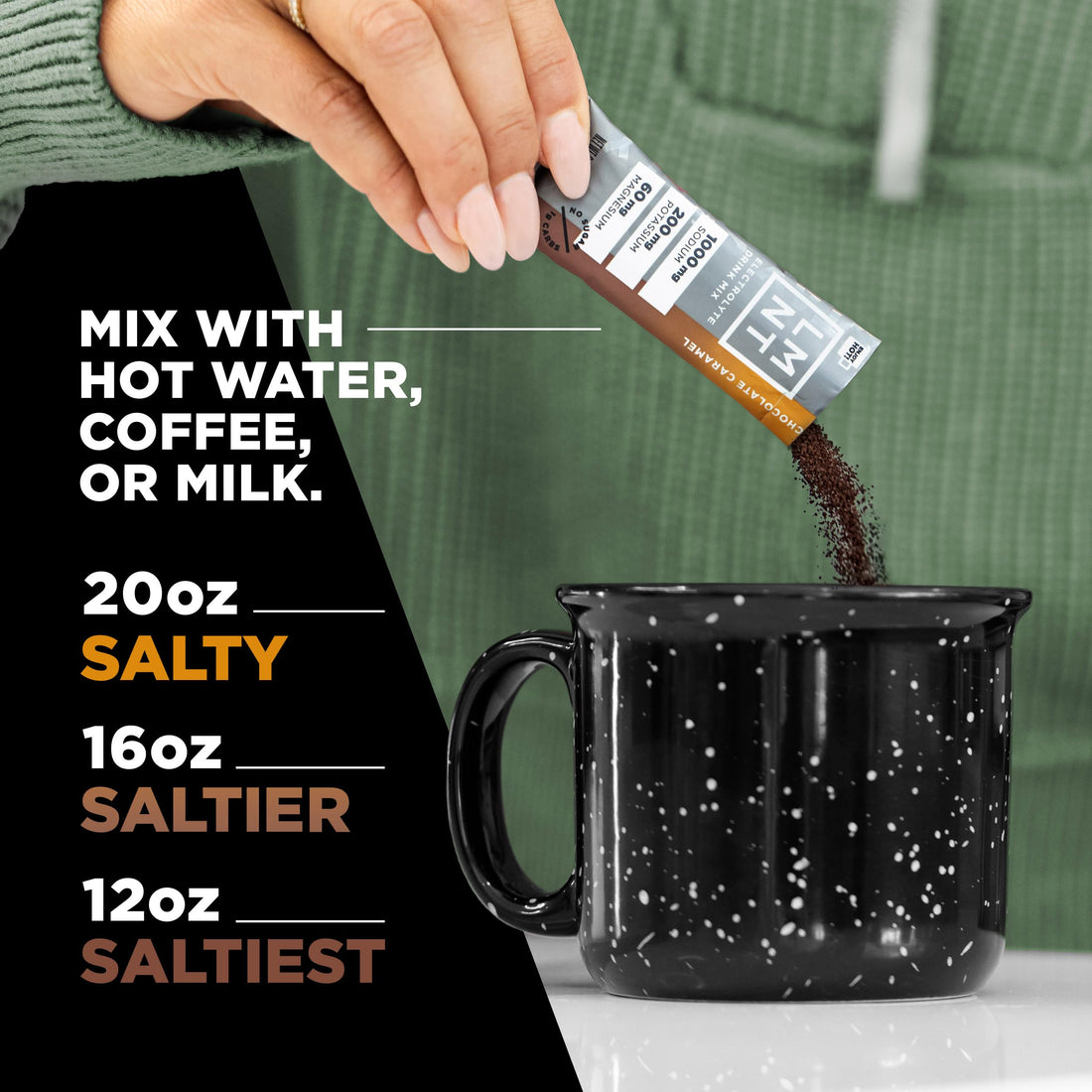 LMNT Zero Sugar Hot Chocolate or Coffee Mixer - Chocolate Caramel Salt | Drink Mix | 30-Count Drink LMNTUS supplements