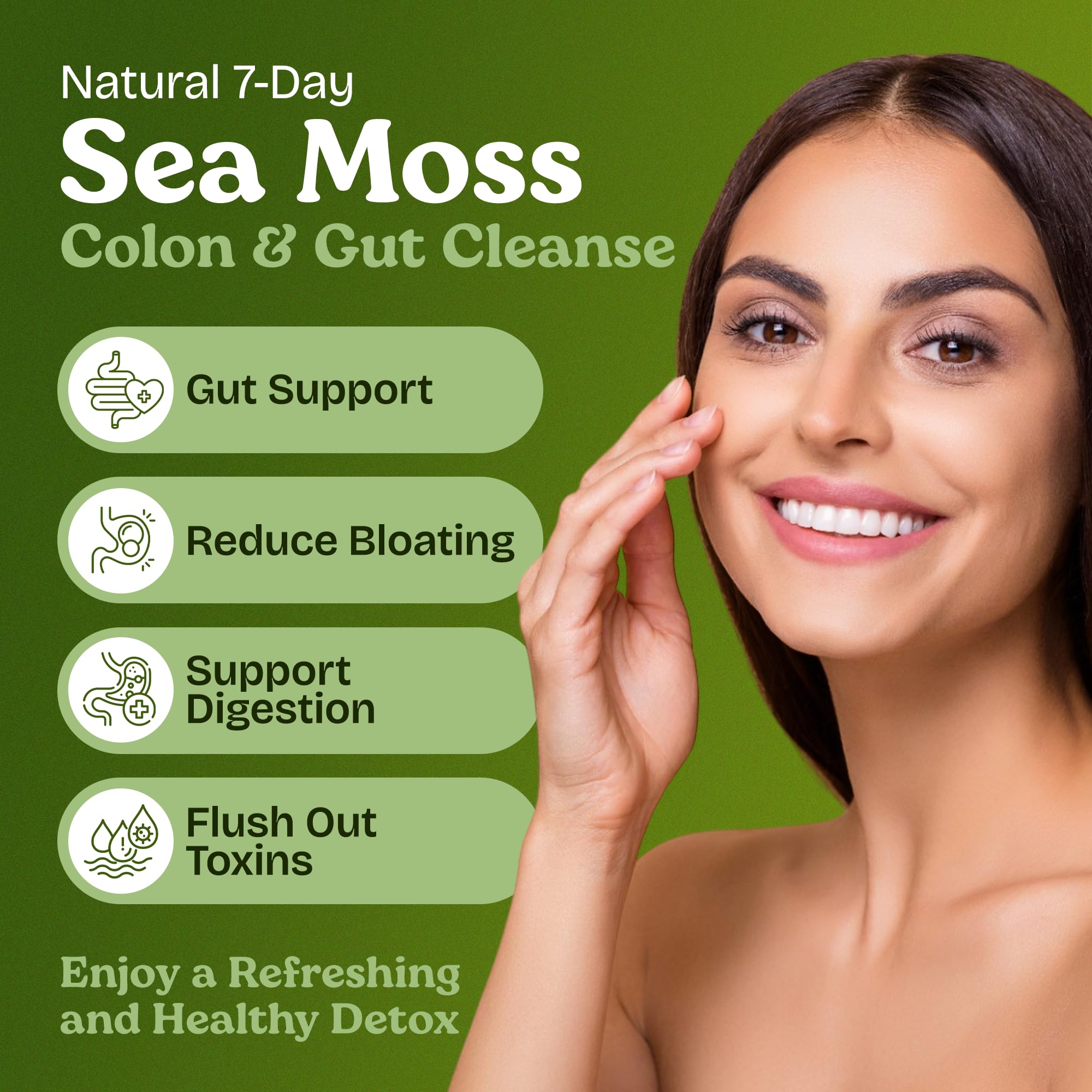 Atlantic Naturals Sea Moss 7-Colon Cleanse Powder | Formulated with Psyllium Husk, Fiber, & Senna Powder | Supports Immune & Gut Health for Women & Men, Pineapple Flavor Drink Mix, 14 oz Atlantic NaturalsAu supplements