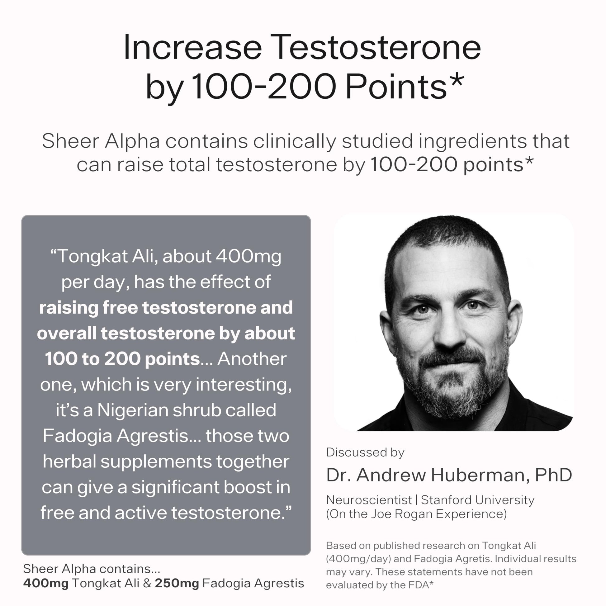 Testosterone Booster for Men - Sheer Alpha T-Booster - Clinically Backed Dose, Strongest Formula - Made in USA - Premium Blend of Fadogia Agrestis Tongkat Ali and Shilajit. 30 Servings Sheer Strength LabsAu supplements