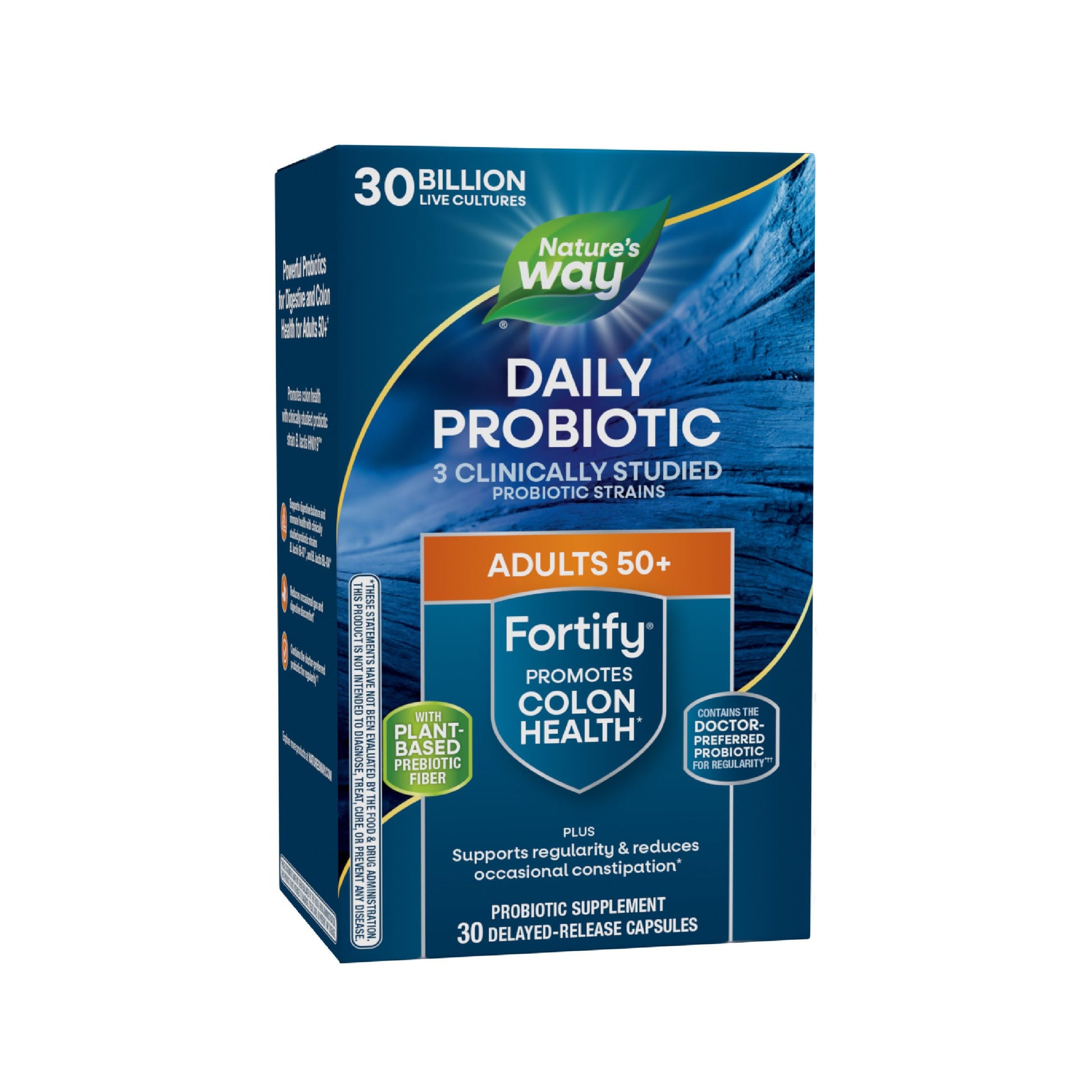 Nature's Way Fortify 50+ Daily Probiotic for Men & Women, 30 Billion Live Cultures, Colon, Digestive, and Immune Health Support* Supplement, 30 Capsules Nature's WayAu supplements