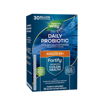 Nature's Way Fortify 50+ Daily Probiotic for Men & Women, 30 Billion Live Cultures, Colon, Digestive, and Immune Health Support* Supplement, 30 Capsules Nature's WayAu supplements