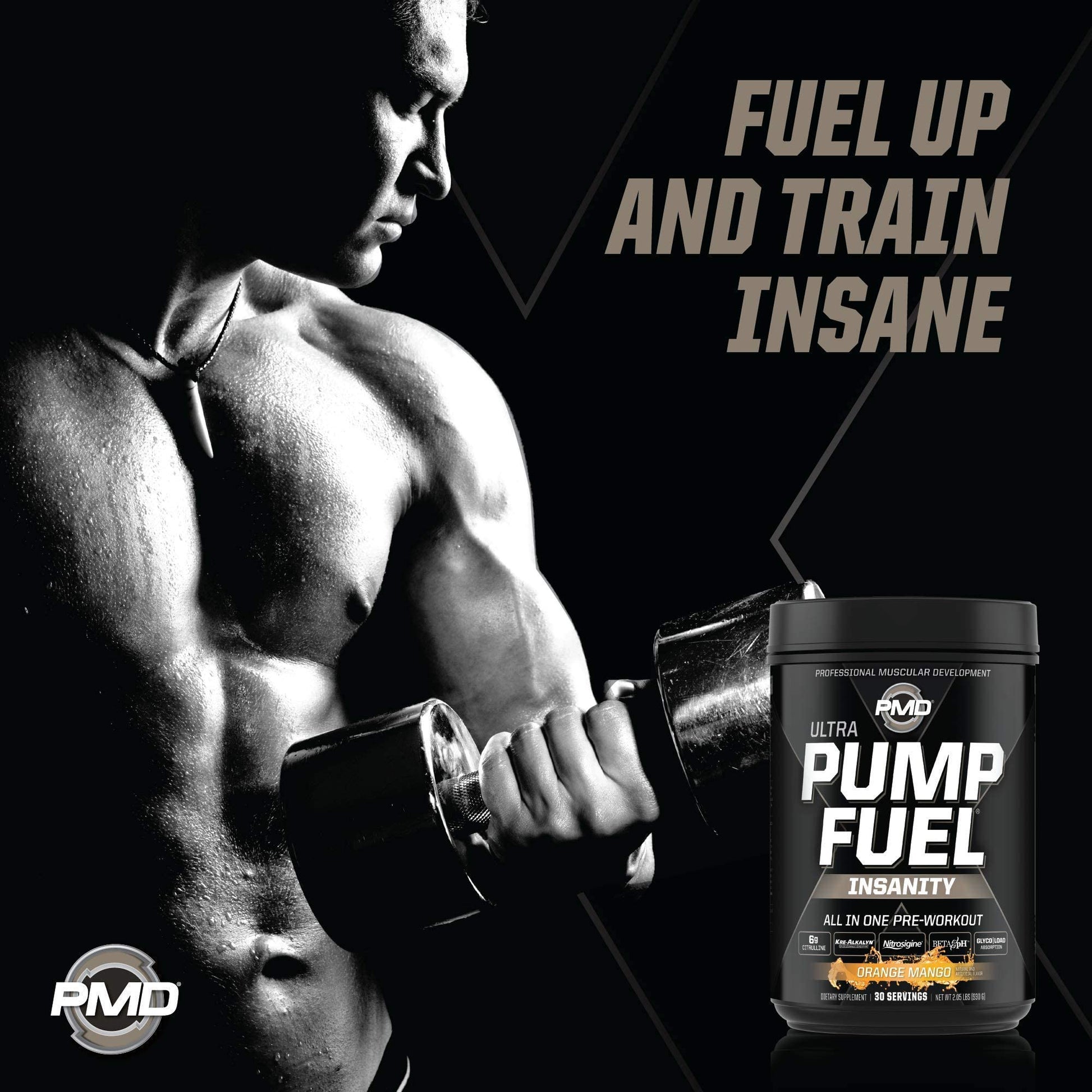 PMD Sports Ultra Pump Fuel Insanity - Pre Workout - Tropical Orange Mango (30 Servings) PMDAu supplements