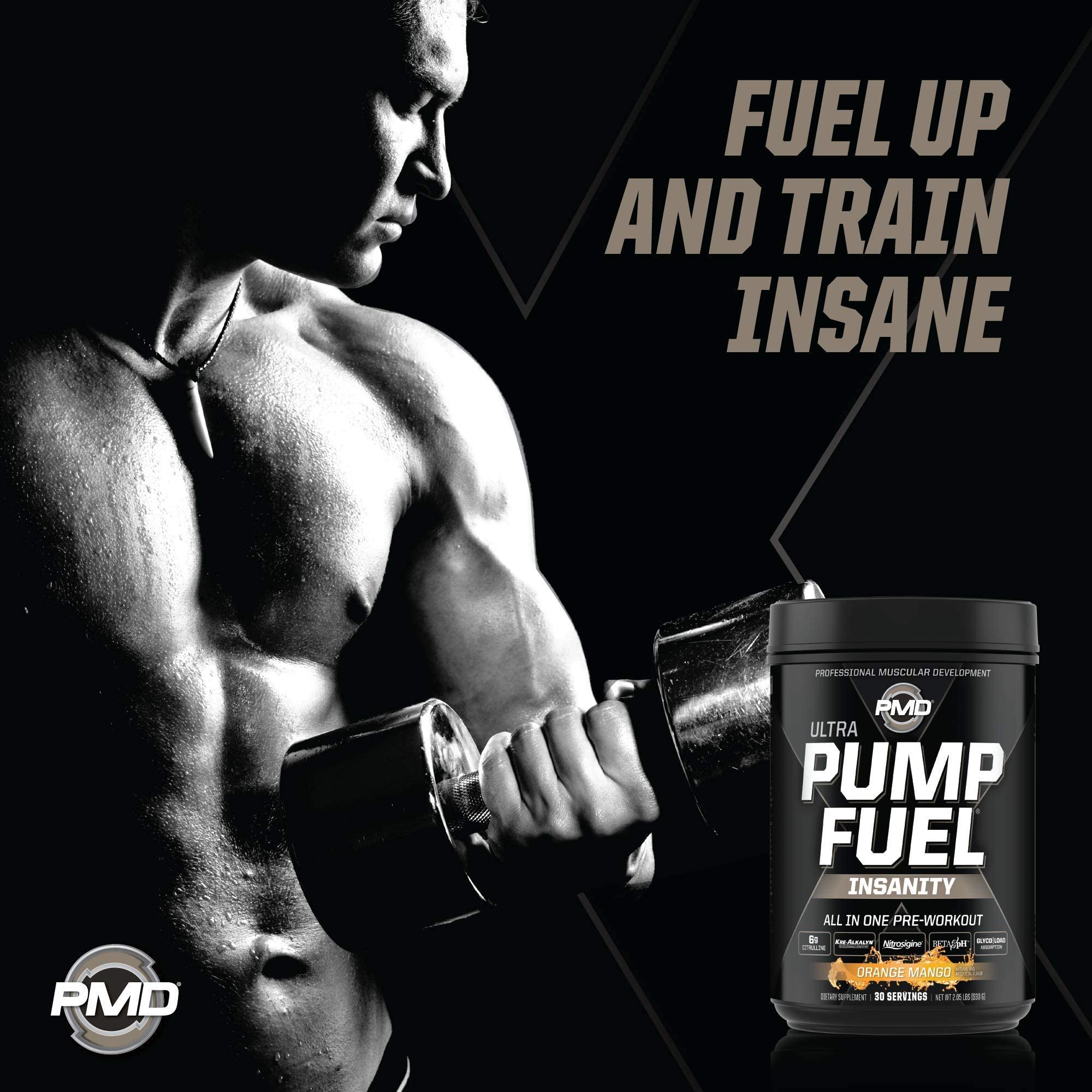 PMD Sports Ultra Pump Fuel Insanity - Pre Workout - Tropical Orange Mango (30 Servings) PMDAu supplements