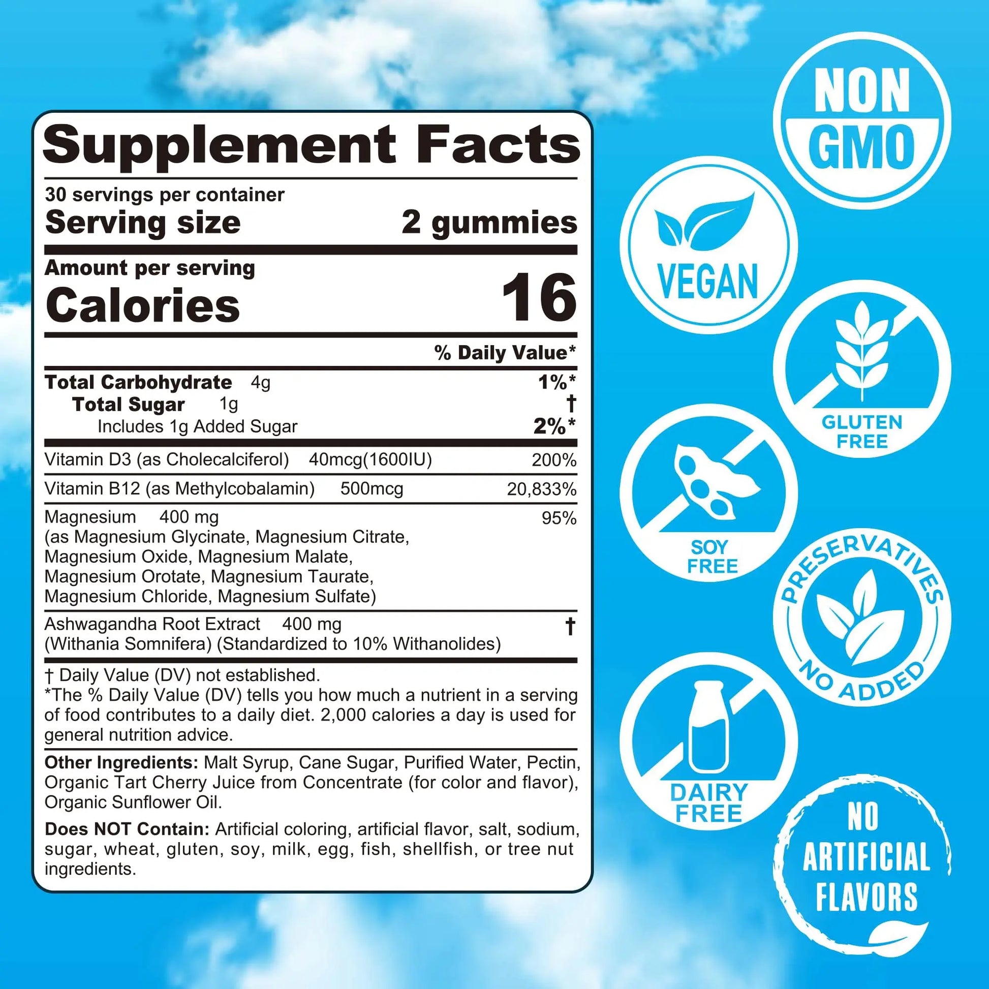 Magnesium Complex Gummies 400mg | as 8 Forms of Magnesium Glycinate, Malate, Citrate, Taurate, Oxide & More | w/Ashwagandha Extract, D3 & B12 Supports for Calm, Zzz, Mood, Muscle Cramp - Vegan 120Cts EnvyCurenz supplements