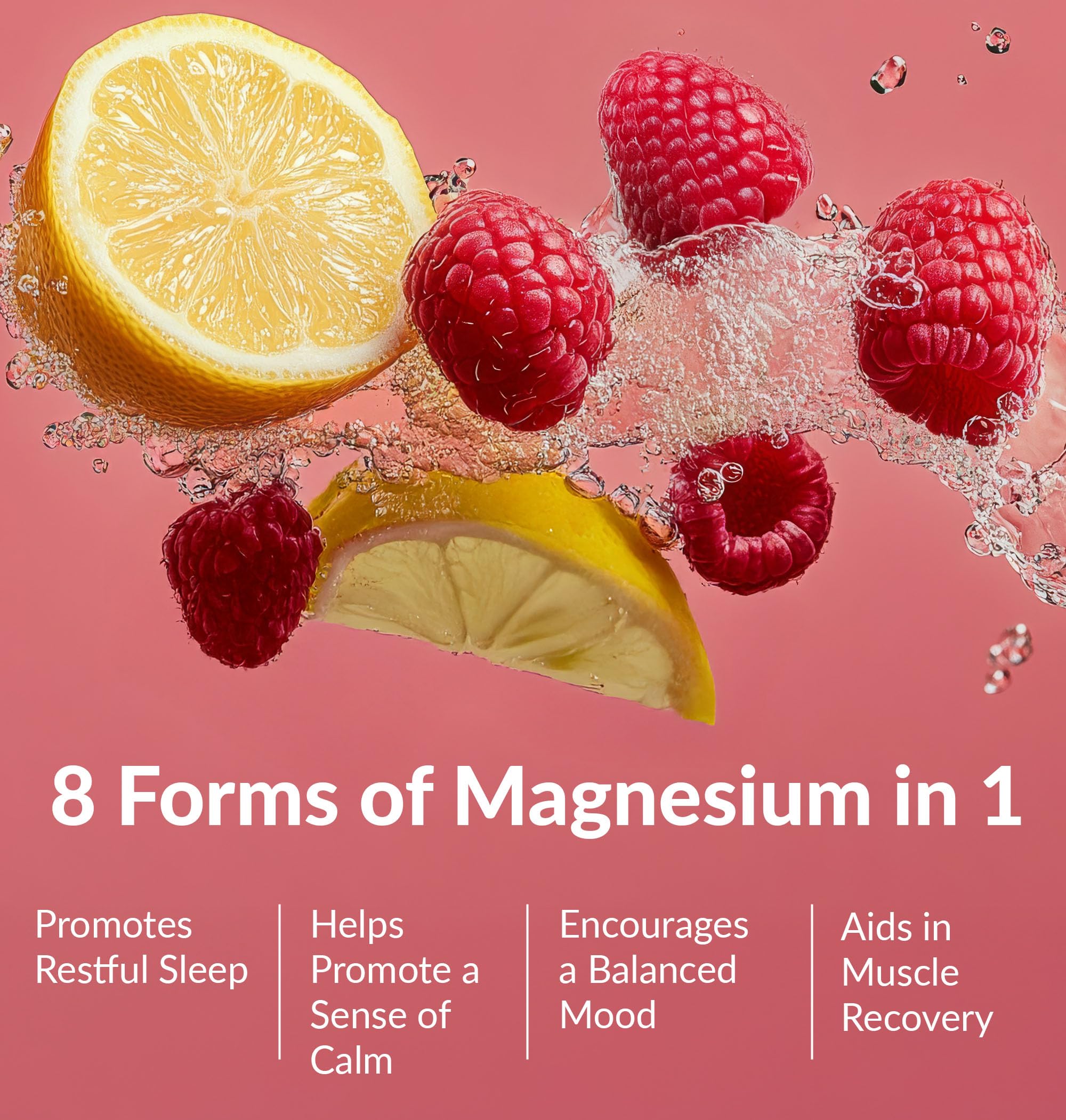 BIOptimizers Magnesium Breakthrough Drink - 8 Forms of Magnesium, Electrolytes, Sleep Health, Stress, Muscle Recovery, Heart Support | Glycinate,