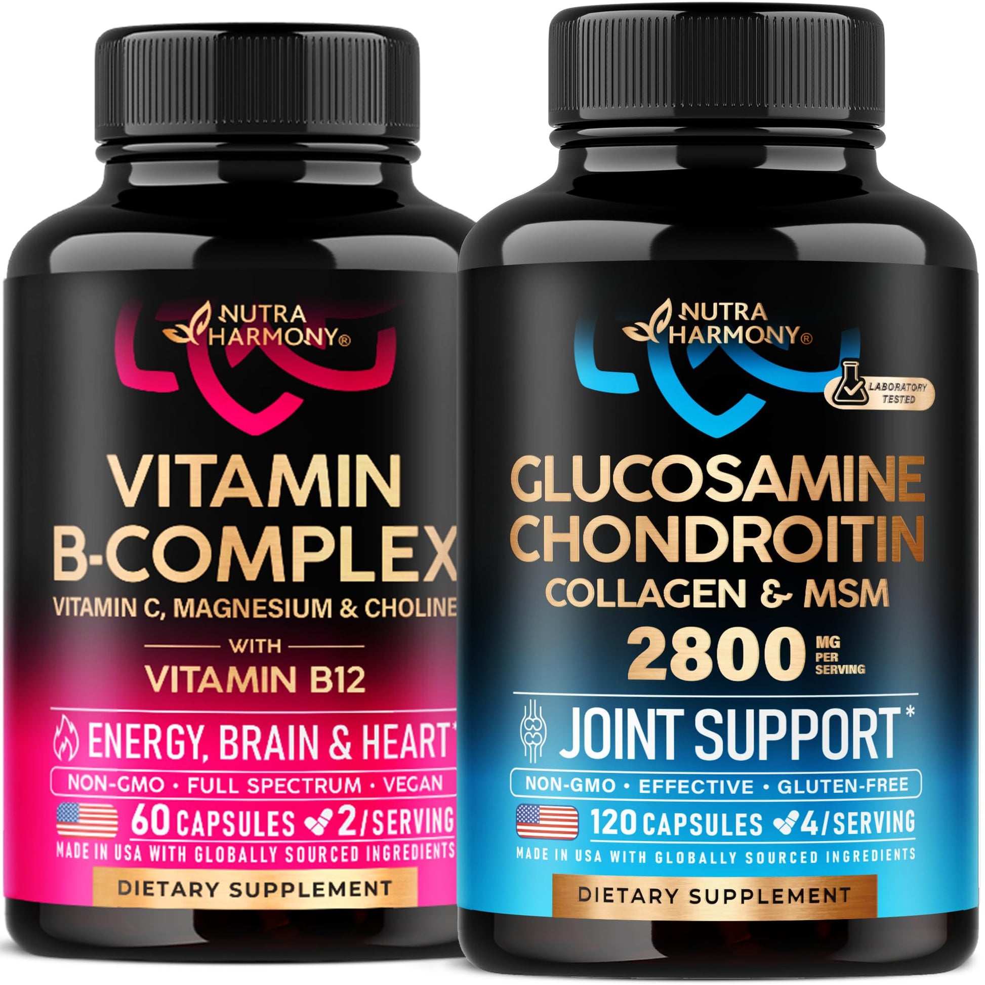 NUTRAHARMONY Vitamin B Complex & Glucosamine Chondroitin Capsules NUTRAHARMONYAu supplements