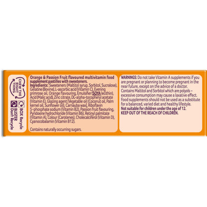 Bassetts Vitamins 12-18 EPO Orange & Passion Fruit 30's, 94.2 g, Orange and passionfruit Bassetts VitaminsUS supplements