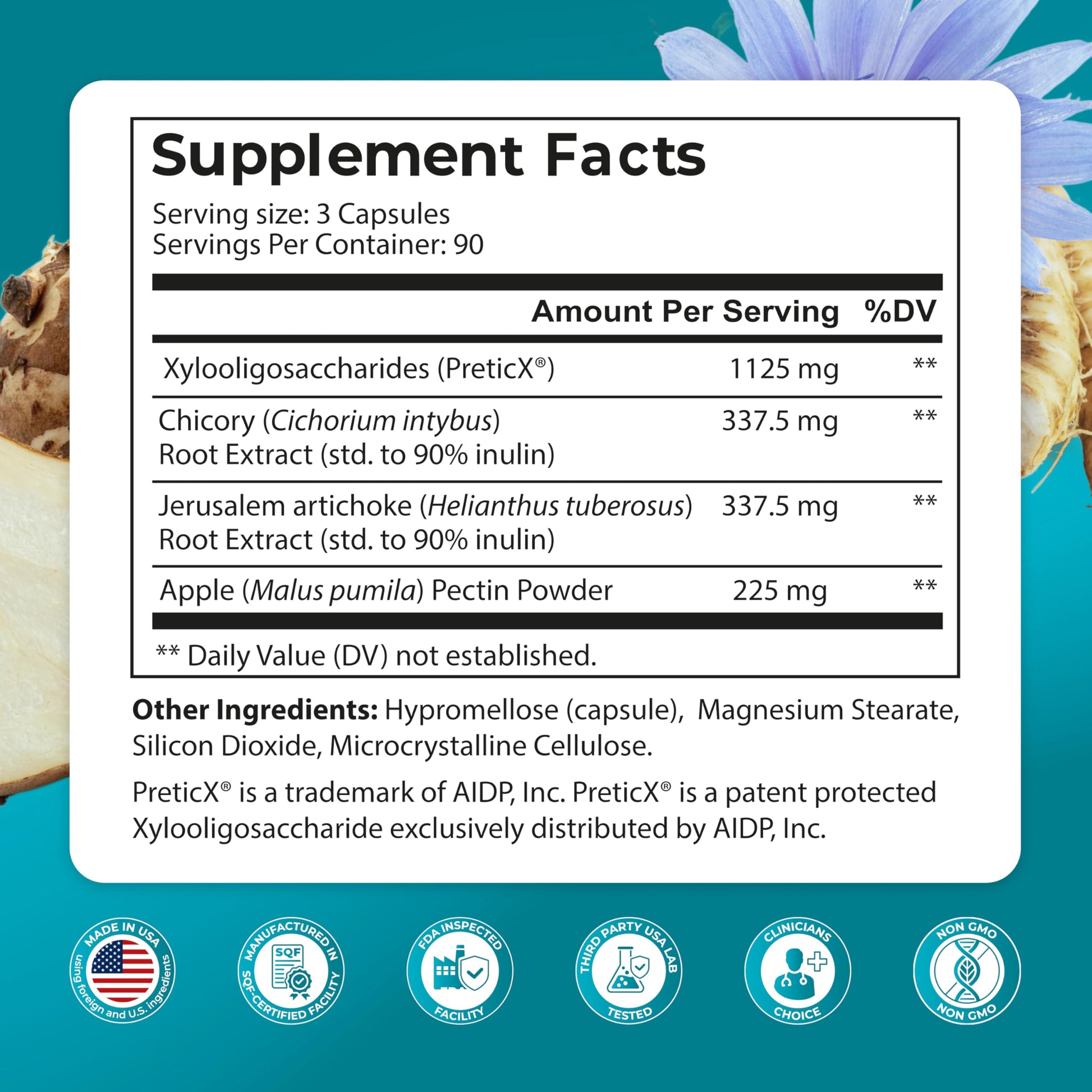 PUREHEALTH Research Improbiome - Prebiotic Fiber - Natural Support for Healthy Gut Prebiotics - Digestive Nutritional Supplements - with Jerusalem Artichoke, Apple Pectin & More - 90 Capsules PUREHEALTH RESEARCHAu supplements