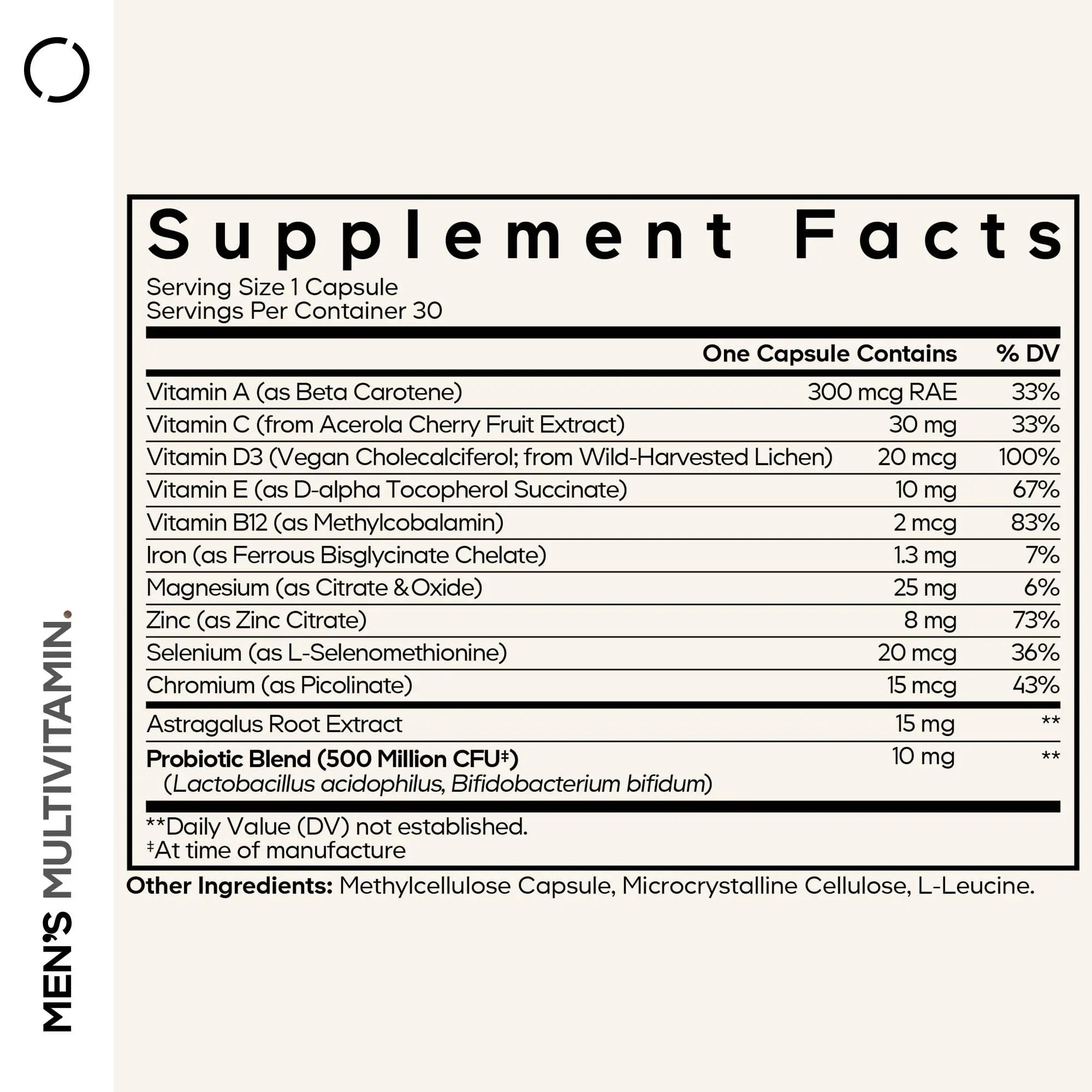 Codeage Men's Multivitamin - Daily Vitamins for Men with Vitamin A, C, D3, E, B12, Magnesium, Zinc, Iron, Chromium CodeageAu supplements