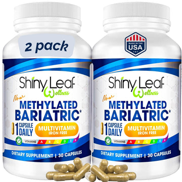 Shiny Leaf Methylated Bariatric Multivitamin Without Iron – Vitamins for Gastric Bypass & Sleeve, 1 Daily Capsule W Methylated Folate Shiny LeafAu supplements