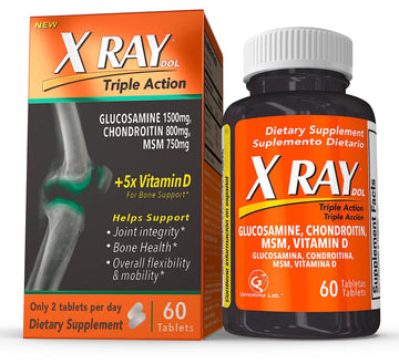 X Ray Dol Triple Action Joint Health Supplement, with 5X Vitamin D, Glucosamine 1500mg X Ray DolUS supplements