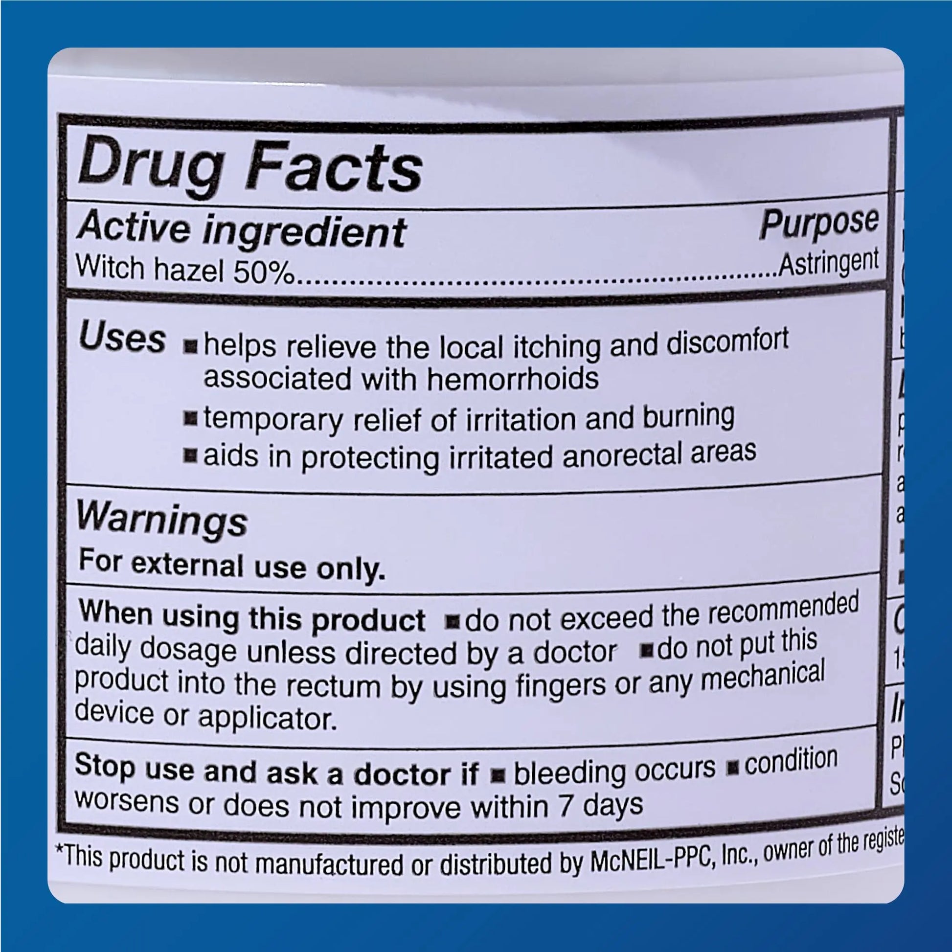 MAJOR Medi-Pads - Hemorrhoidal Hygienic Cleansing Witch Hazel Pads - Cooling Relief with Aloe - 100 Count Jar (1 Pack) MAJORAu supplements