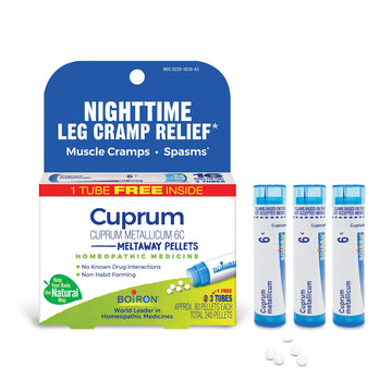 Boiron Cuprum Metallicum 6C Homeopathic Medicine for Nighttime Leg Cramp Relief, Muscle Cramps, and Spasms - 3 Count (240 Pellets) BoironAu supplements