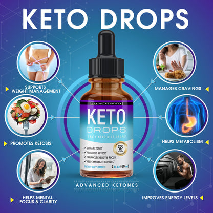 Keto Diet Drops Weight Loss Ketogenic Supplement - Premium Fat Burner Formula TopluxUS supplements