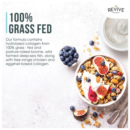 Vanilla Multi Collagen Protein Powder - 400g - Unsweetened - 5 Types of Collagen Peptides Revive NaturalsUS supplements