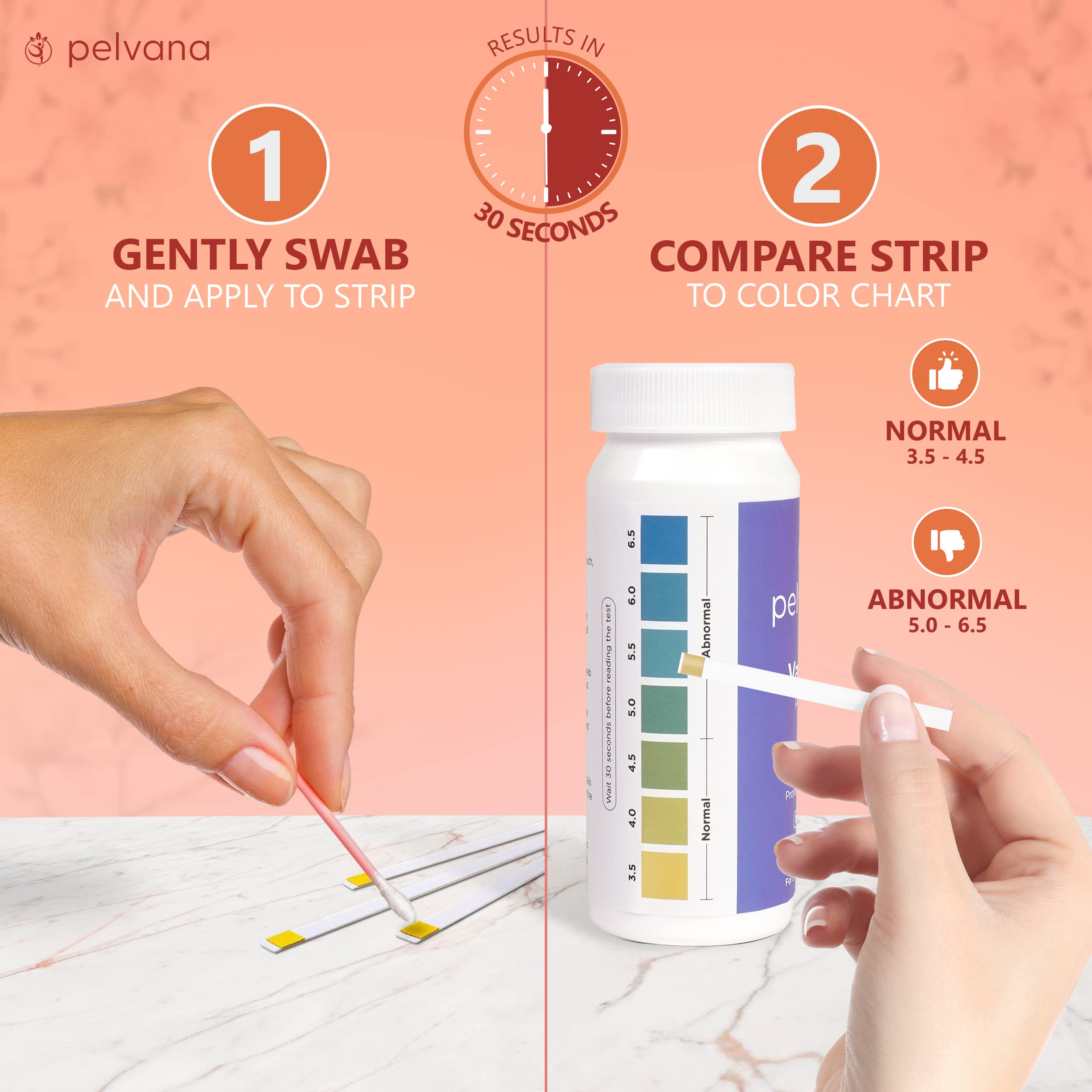 Pelvana Vaginal pH Balance Test Strips for Women 50 Strips - Vaginal pH Test Strips PelvanaAu supplements