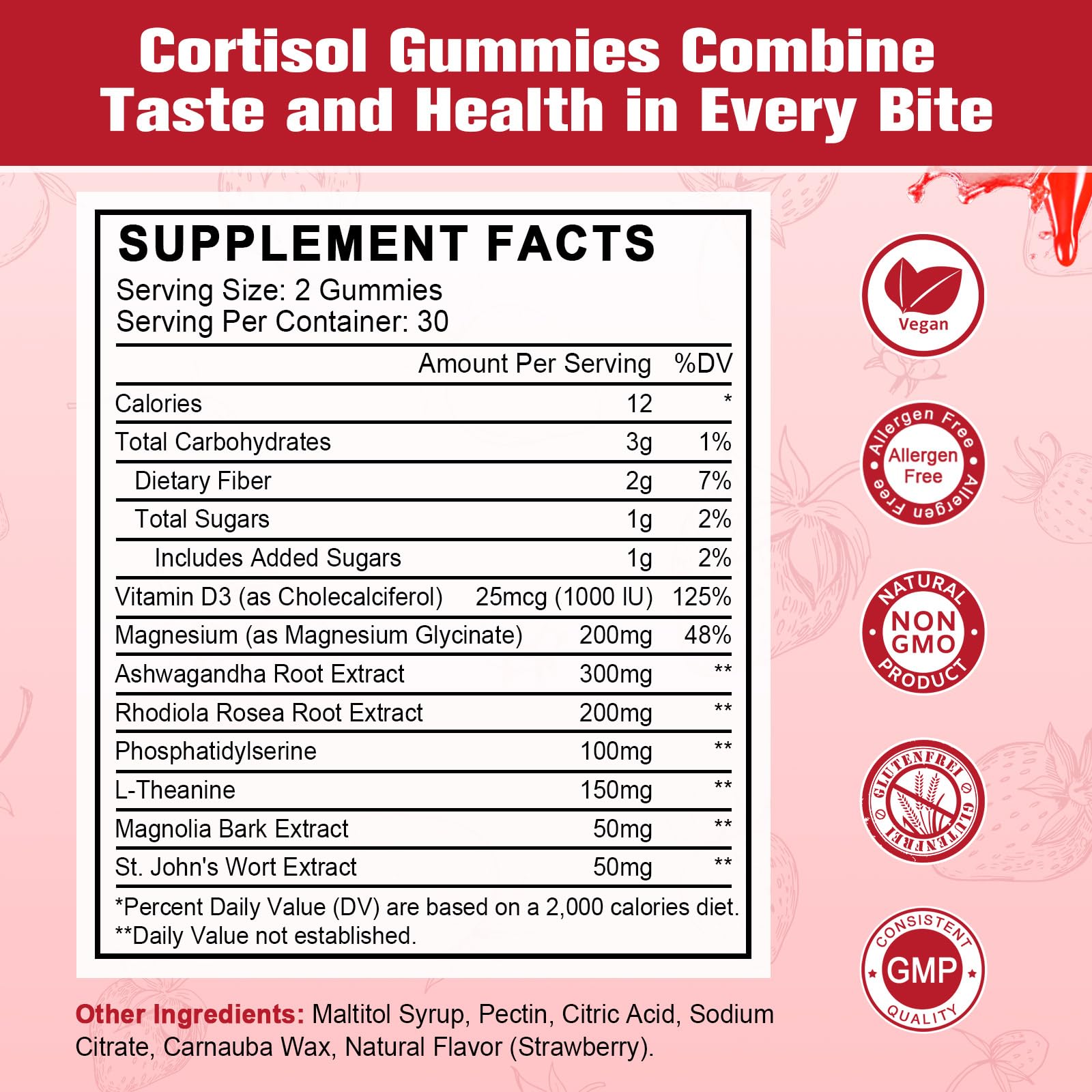 JIANKYTZ Cortisol Gummies for Women with Ashwagandha, Rhodiola Rosea, L-Theanine, Magnesium, Vitamin D3 for Zzz Support, Balanced Cortisol, Vegan, 60 Gummies JIANKYTZAu supplements