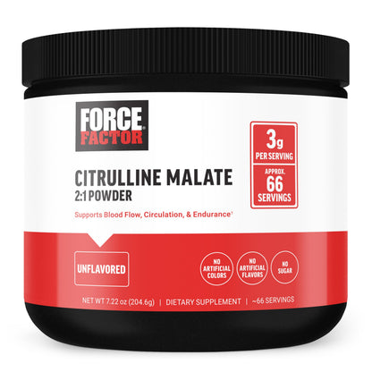 FORCE FACTOR Citrulline Malate 2:1, L Citrulline Supplement for Men to Boost Nitric Oxide Force FactorUS supplements