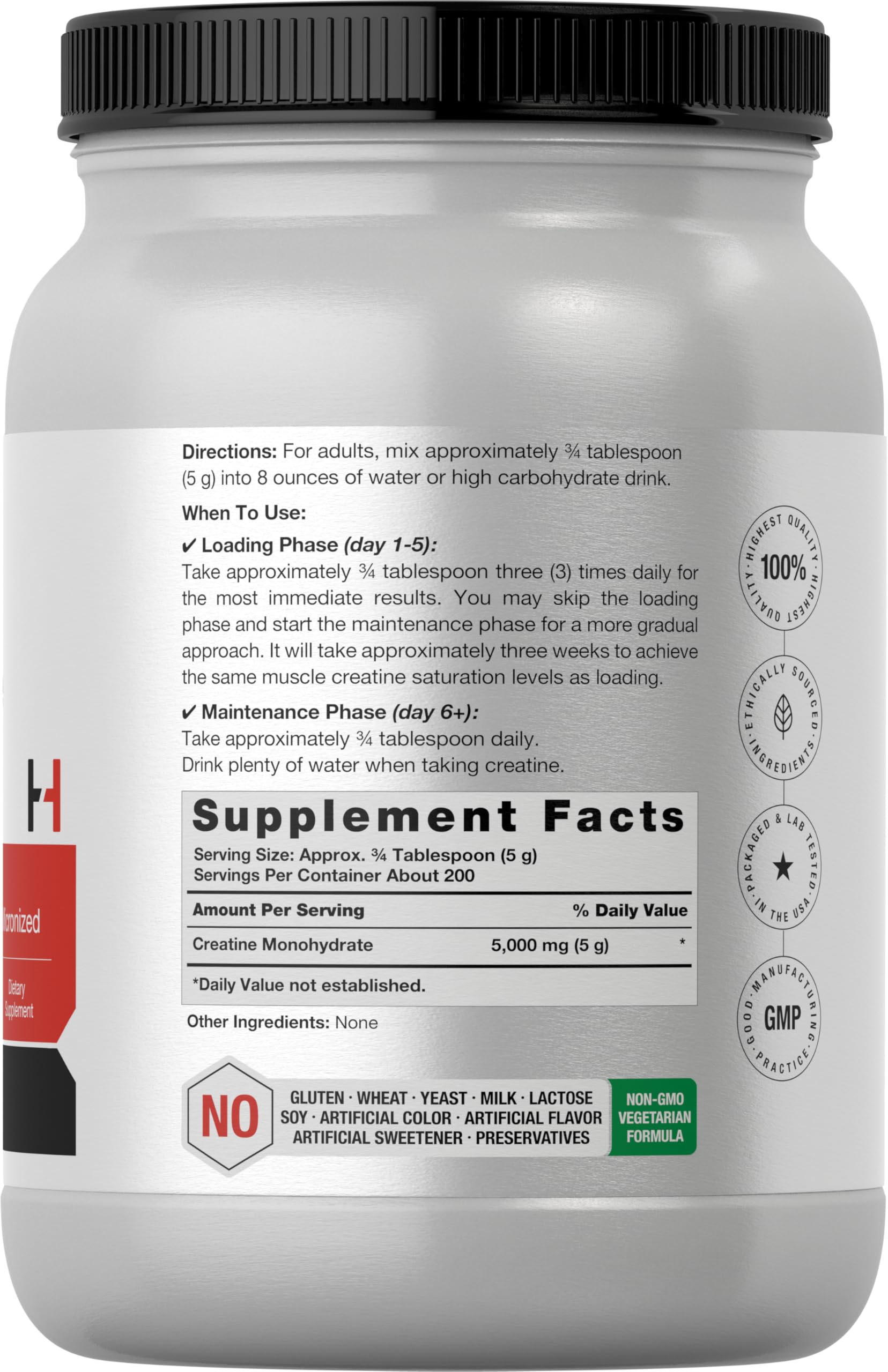 Horbäach Creatine Monohydrate Powder | 2.2lbs (35.2 oz) | Micronized and Unflavored | Vegetarian, Non-GMO, and Gluten Free Supplement HorbäachAu supplements