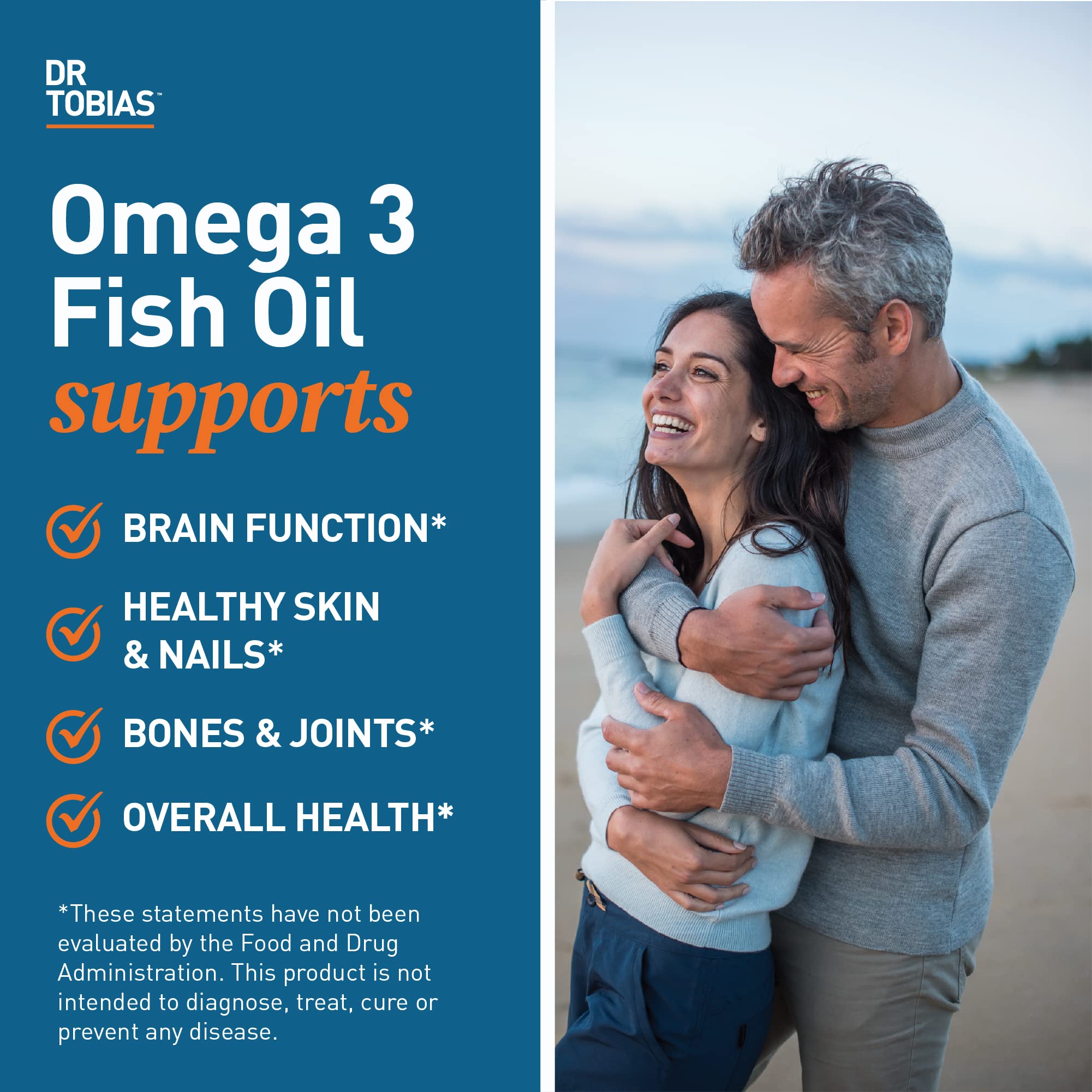 Dr. Tobias Omega 3 Fish Oil, 800 mg EPA 600 DHA Supplement for Heart, Brain & Immune Dr. TobiasUS supplements
