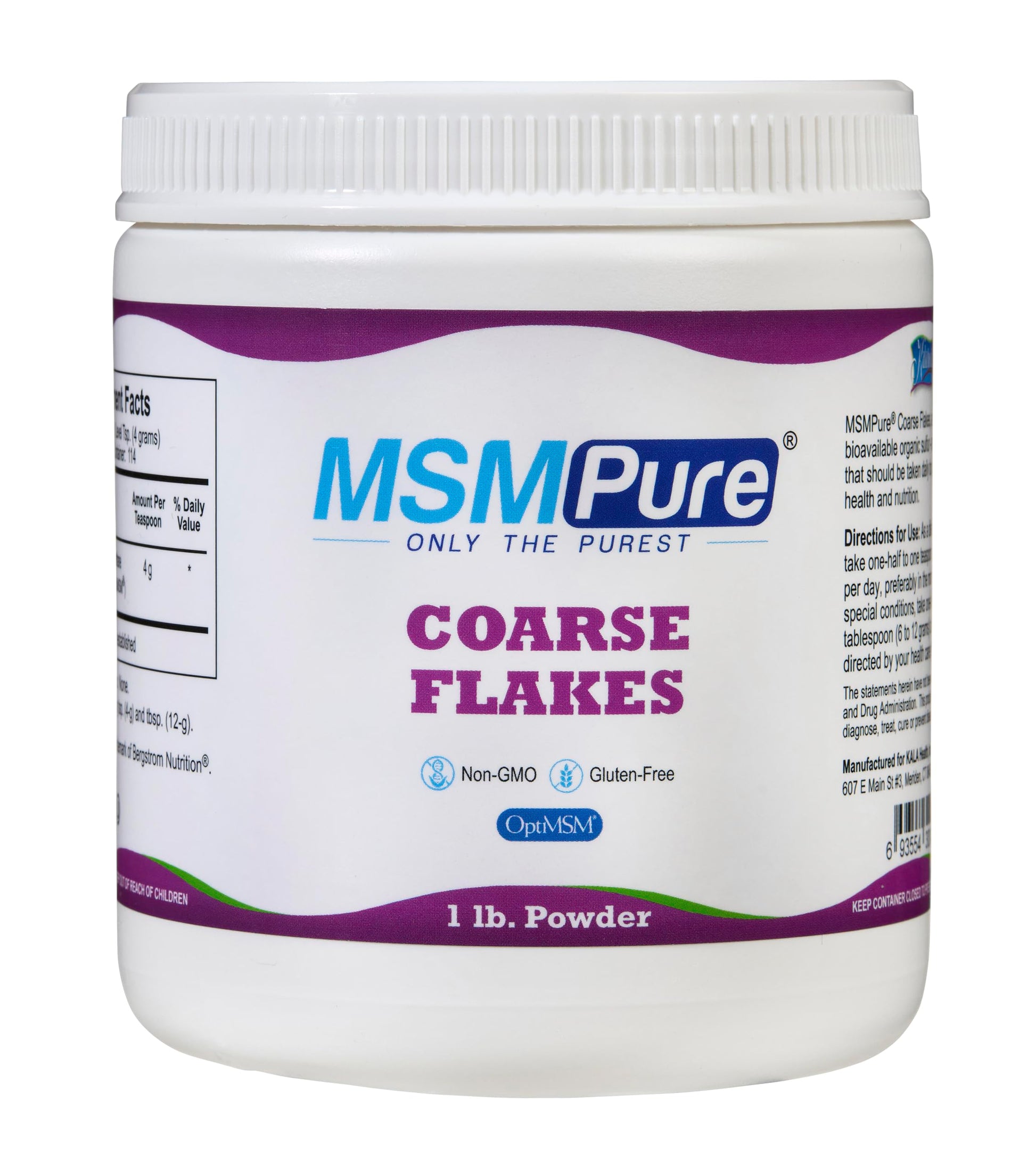 KALA HEALTH MSMPure Coarse Flakes 1lb and Muscle & Joint Cream 2oz Bundle KALA HEALTHAu supplements
