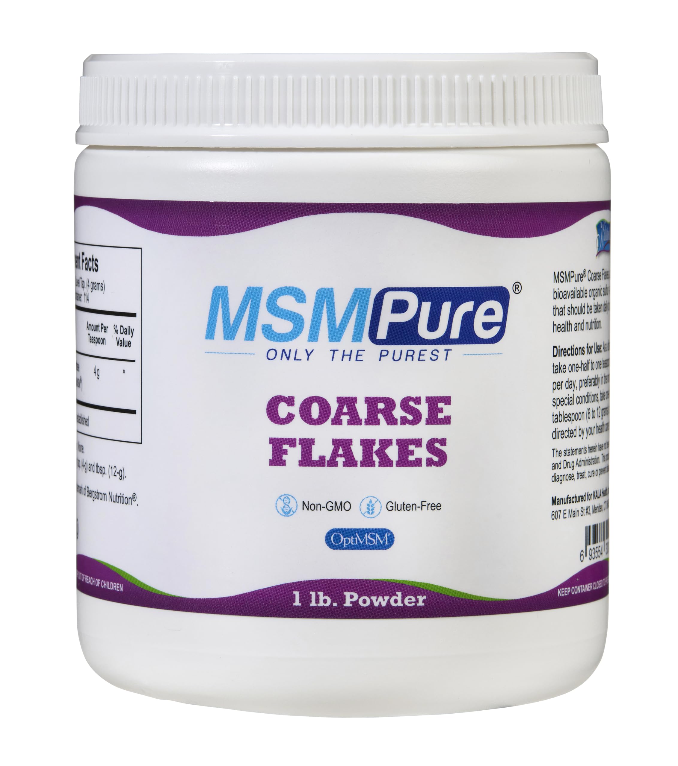 KALA HEALTH MSMPure Coarse Flakes 1lb and Muscle & Joint Cream 2oz Bundle KALA HEALTHAu supplements
