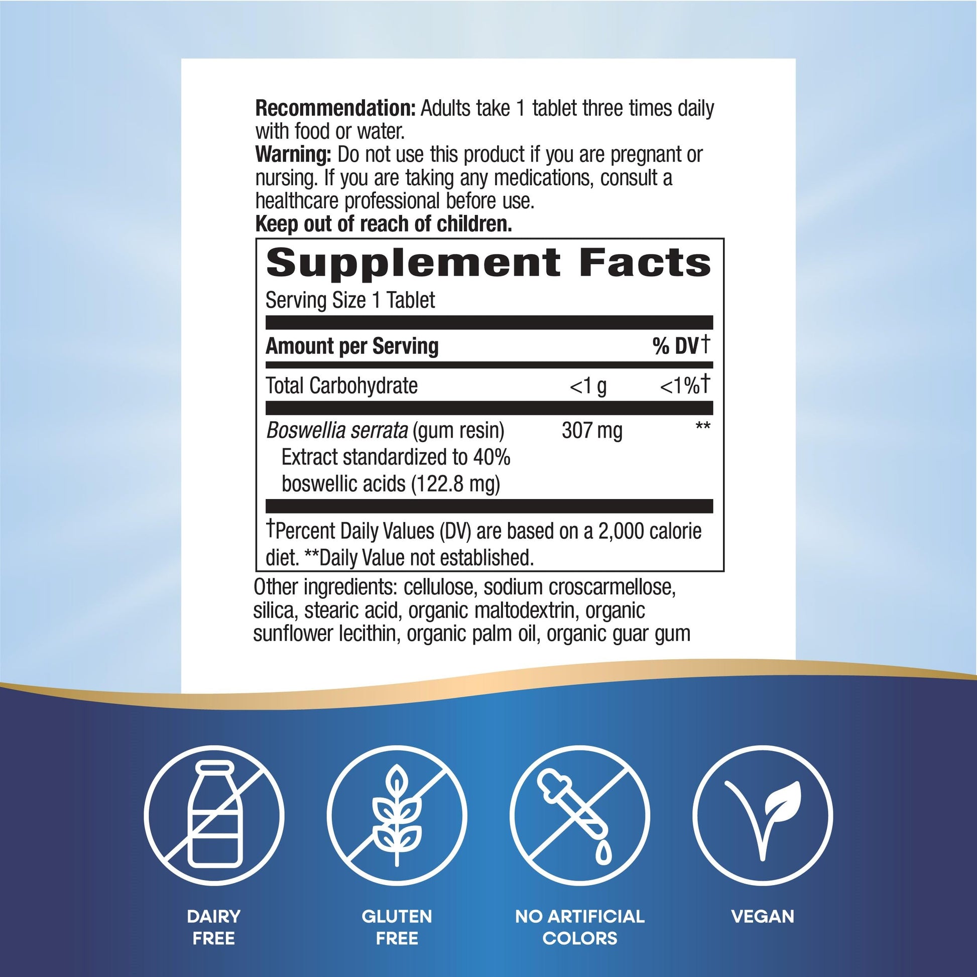 Nature's Way Boswellia Premium Extract, Supports Joint Mobility*, 307 mg Boswellia serrata Extract per Serving, Frankincense Supplement, Gluten Free & Vegan - 60 Tablets (Packaging May Vary) - 2 Pack Nature's WayAu supplements