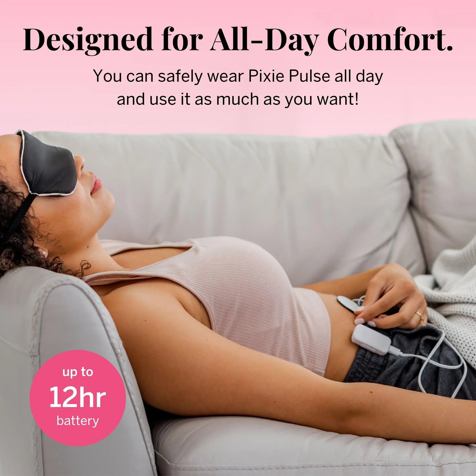 Pixie Period Pain Relief Device - Best PMS Relief Simulator with TENS Technology - Thinnest Wearable Tens Unit - Unnoticeable Under Clothes - Menstrual Cramp Comfort for Feminine Care Pixie CupAu supplements